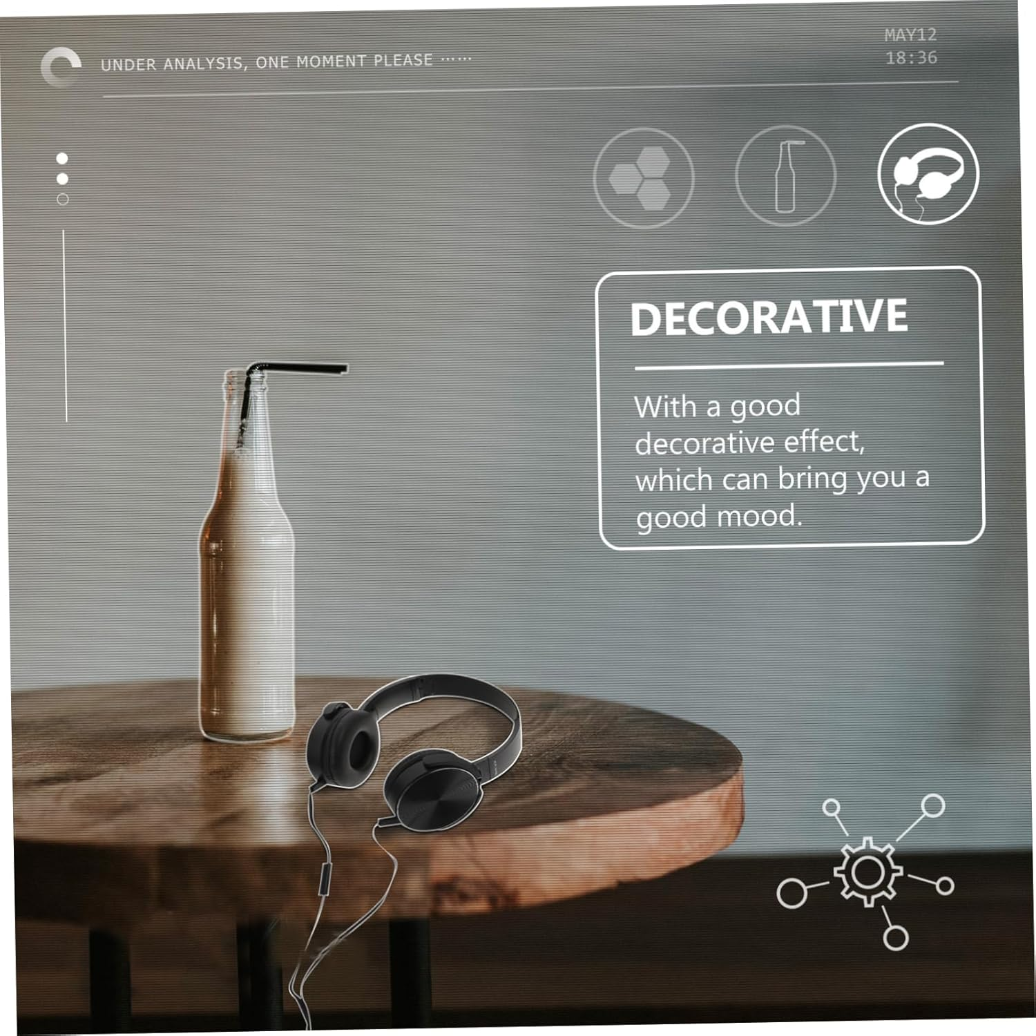 KOMBIUDA Wired Noise Reduction Head-Mounted Headset Microphone Portable Headphone for Computer and Laptop Black Wired Stereo Earphone for Gaming and Work image number 2