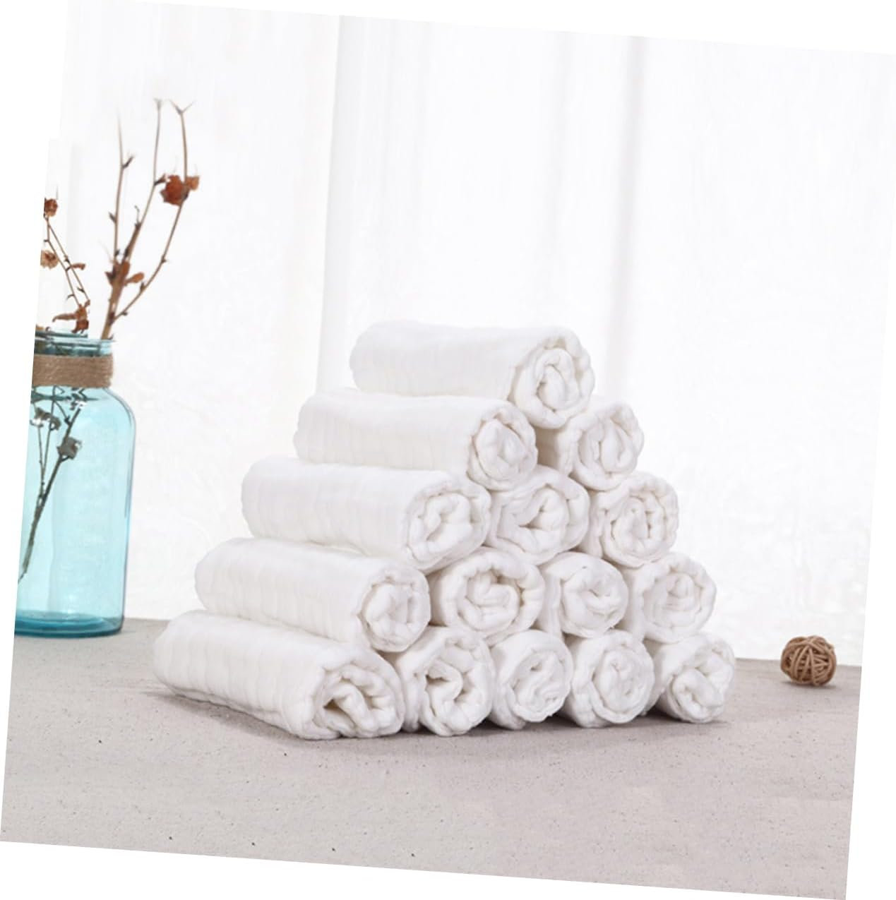 5Pcs Cotton Nappies Washable Design Pure Cotton Gauze Diapers for Leak Comfortable image number 2