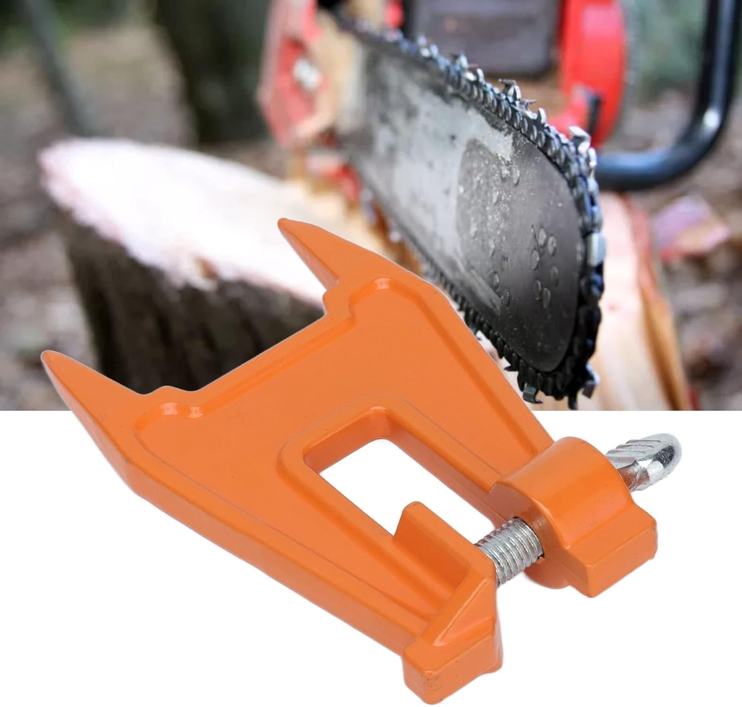 Joyzan Chainsaw Filing Vise, Chains Pocket Stump Sharpening Clamp Saw Portable Iron Accessory Tool File Guide Bar Raker Teeth Plate Jig Support Universal Parts Blade Logging Mounting Kit Tree Secure