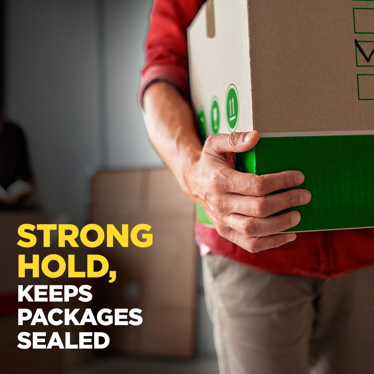 Scotch Sure Start Shipping Packaging Tape, 1.88" X 22.2 Yd, Designed for Packing, Shipping and Mailing, Quiet Unwind, No Splitting or Tearing, 1.5" Core, Clear, 6 Dispensered Rolls (145-6) image number 2