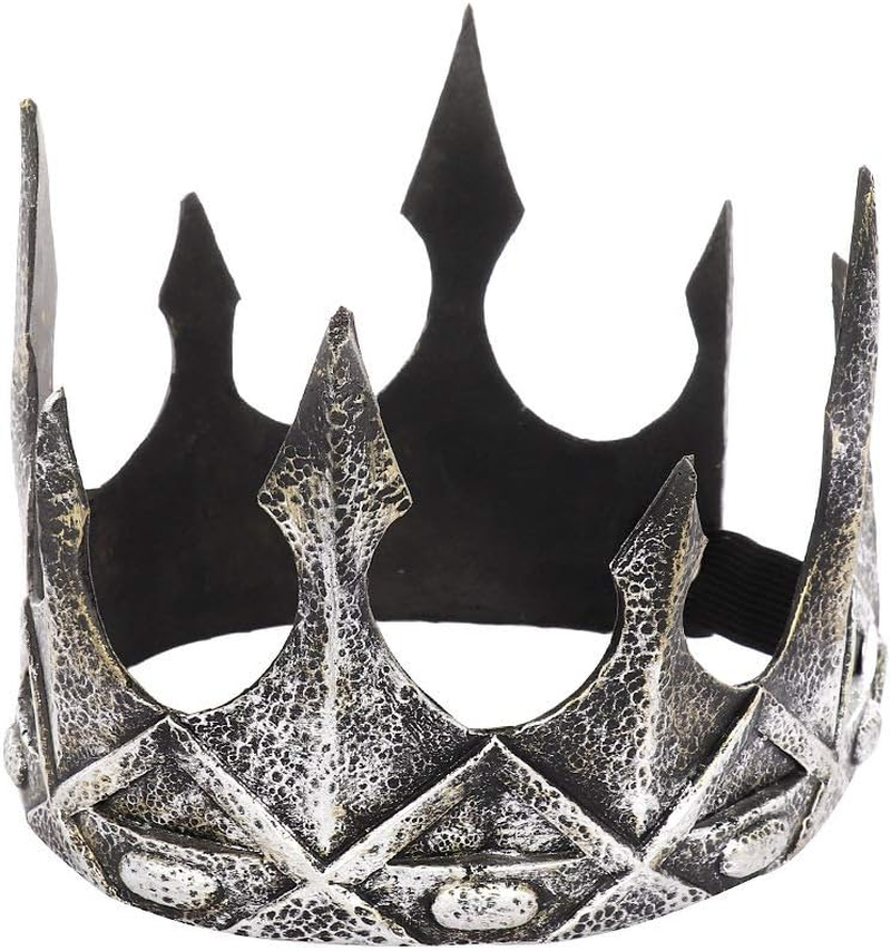Liatunou Regal King'S Crown,Adjustable Royal Crown Prince Tiara,Medieval King Costume Accessories for Adult Kids