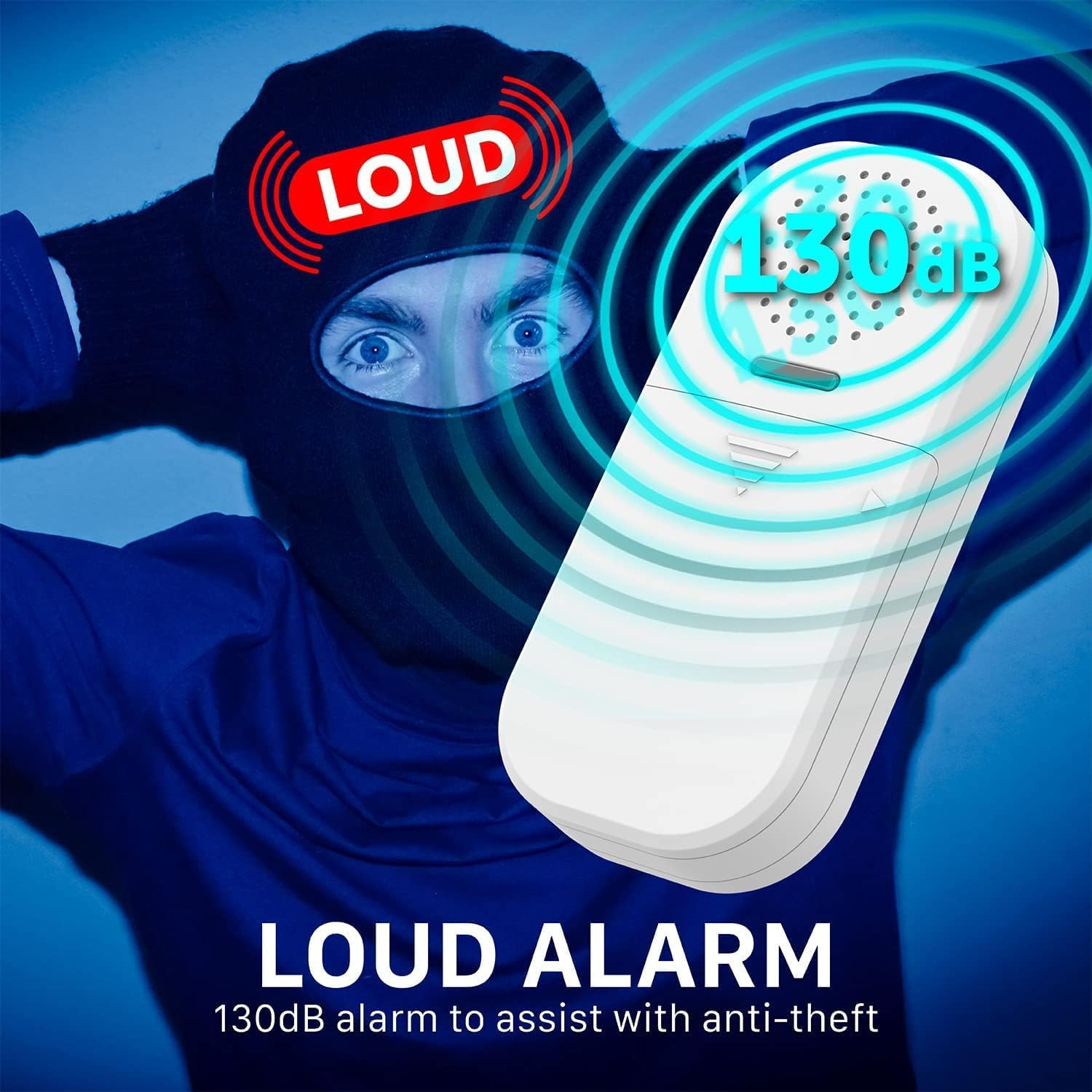 Anti Theft Burglar Alarm with Remote, Wireless Window and Door Open Entry Alert Magnetic Contact Sensor Battery Operated Loud 130Db Siren for Home Security, Business, Kids Safety, Pool Entrance image number 2