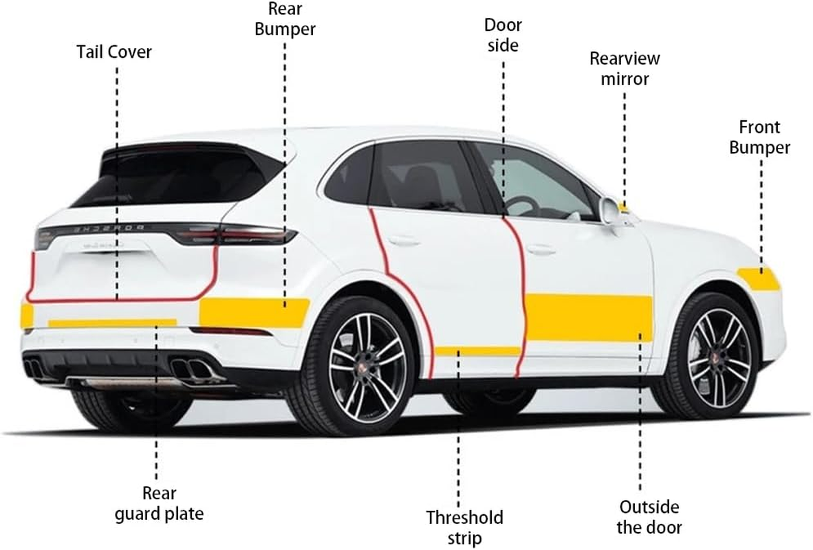 4 Rolls Carbon Fiber Vinyl Wrap Tape with Scraper Tool for Car Detailing and Sticker Application image number 3