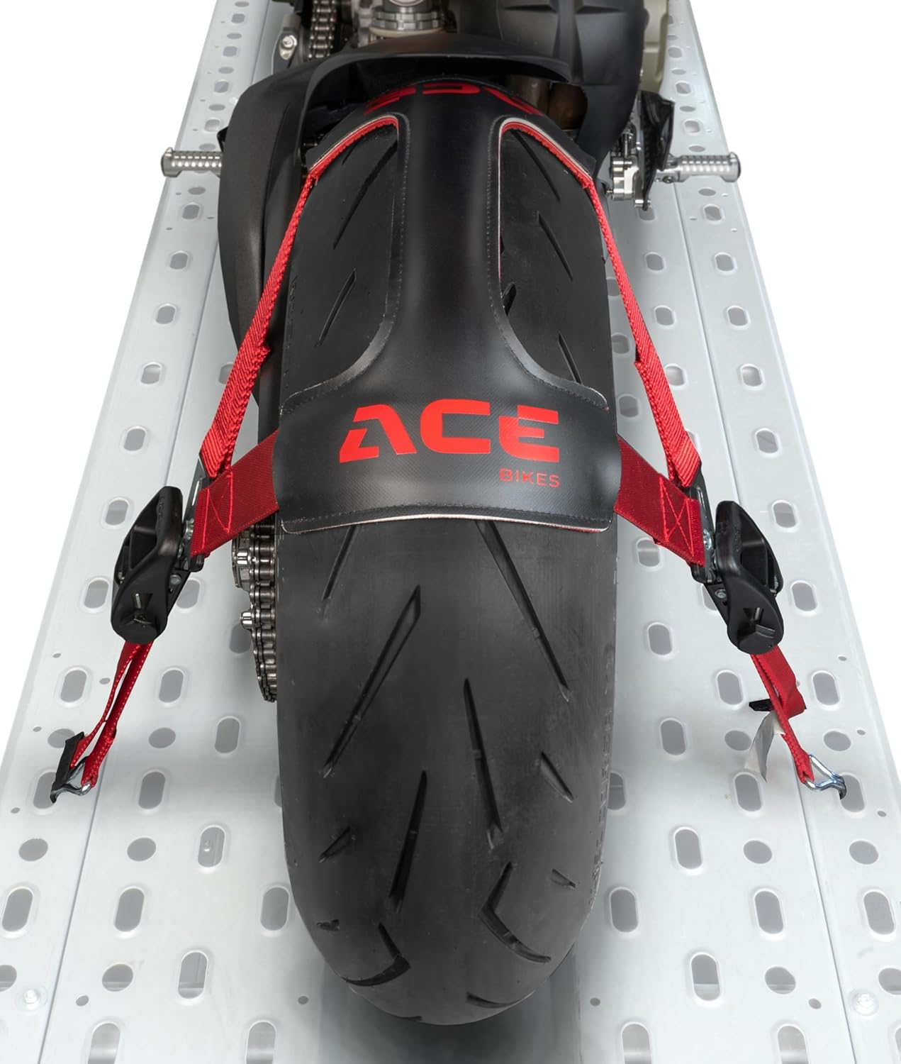 ACEBIKES Tyrefix Pro Front and Rear Wheel Tie down Strap Transport image number 3