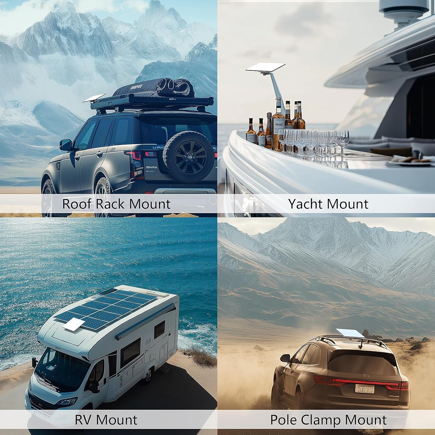 Daboot Starlink Mini Mount - Star Link Mini Roof Rack Mount 1.2-4.8CM for Satellite Accessories Fits Car RV Vehicle image number 2