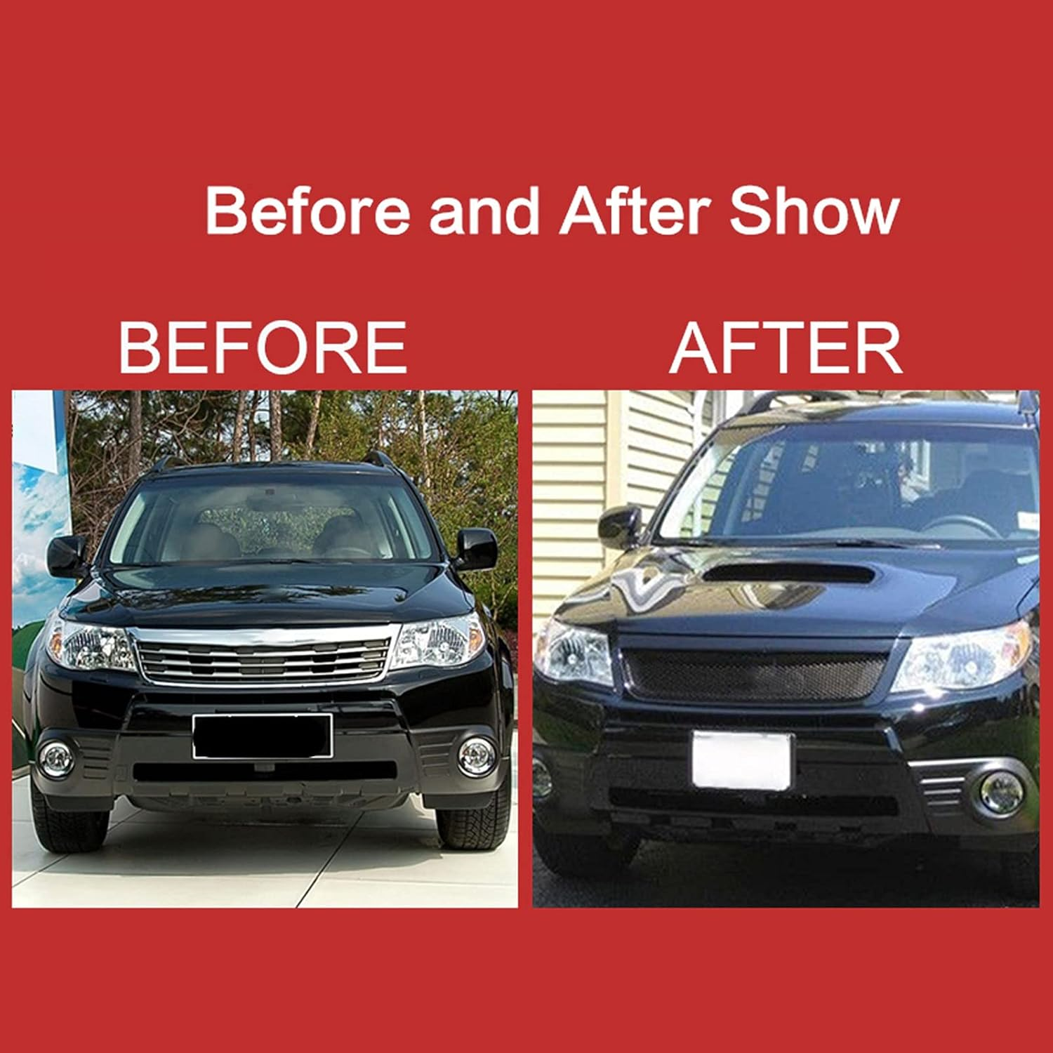 Bumper Grille, Auto Front Radiator Grill Durable Replacement for Forester 2009-2013 for STI Style image number 4