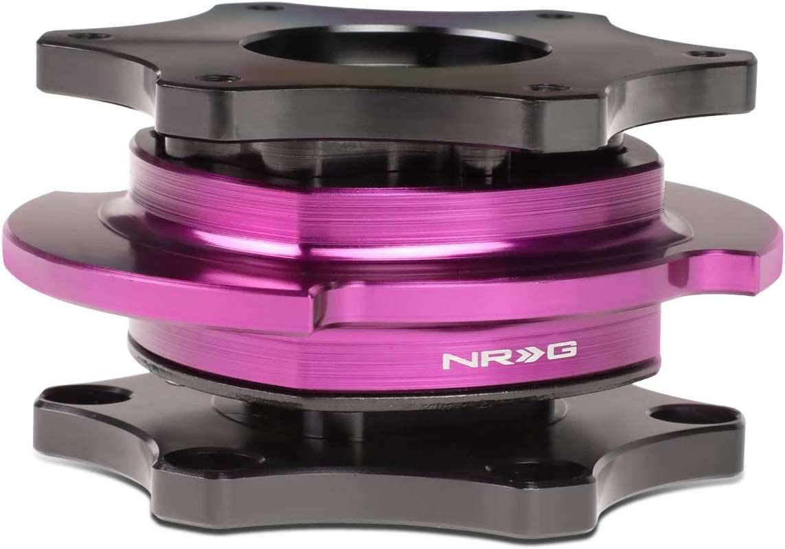 NRG Innovations NRG-SRK-R200MB-MB SRK-R200MB-MB SFI 42.1/6- Bolt Steering Wheel Quick Release Adapter, Matte Black