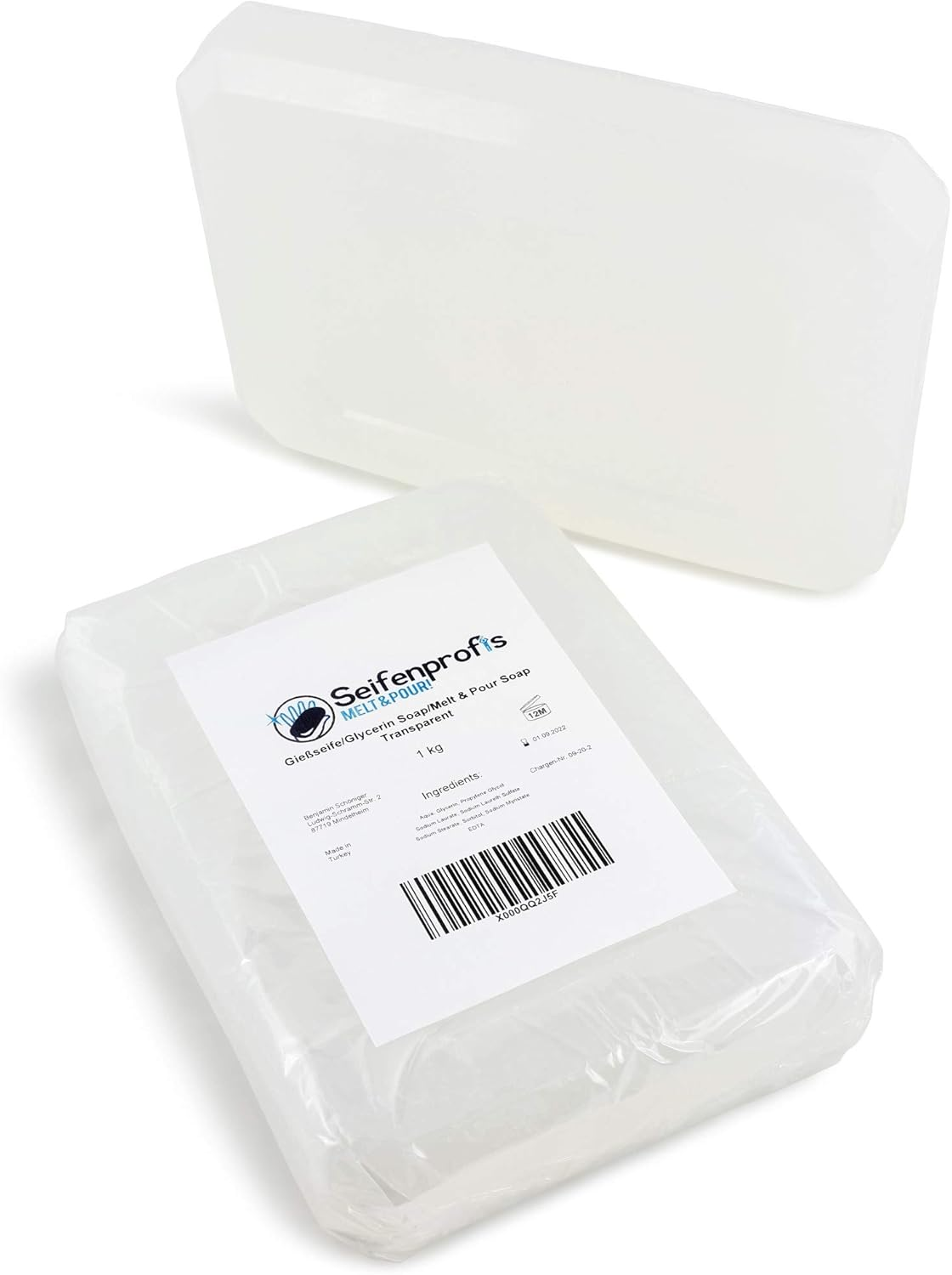 Glycerine Soap Raw Soap Base, Transparent/White (Sls-Free) (1 Kg Transparent) image number 5
