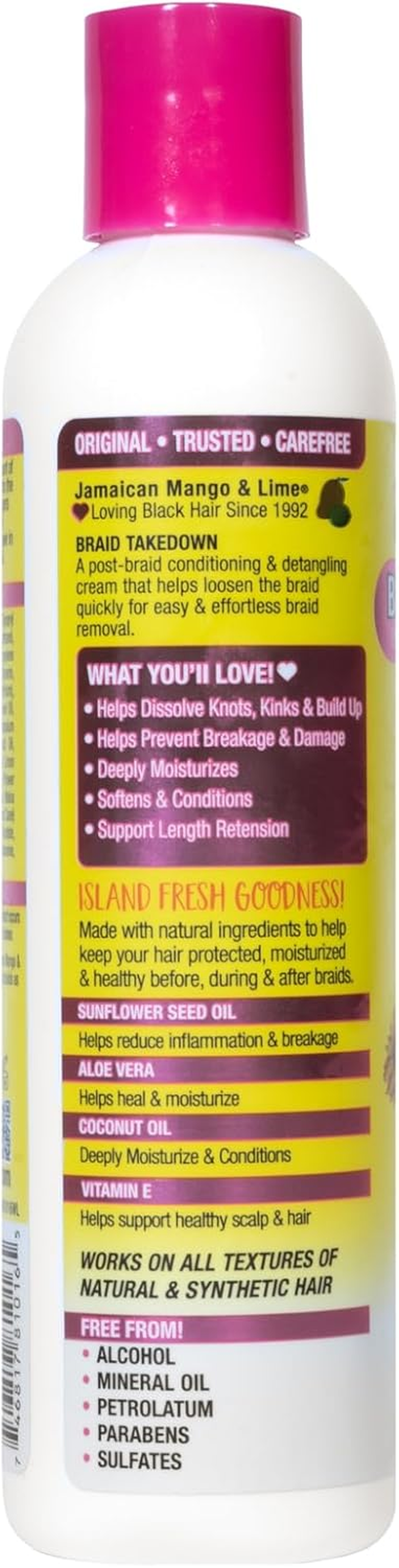 Jamaican Mango and Lime Braids Your Way Quick and Easy Braid Takedown Cream 237 Ml