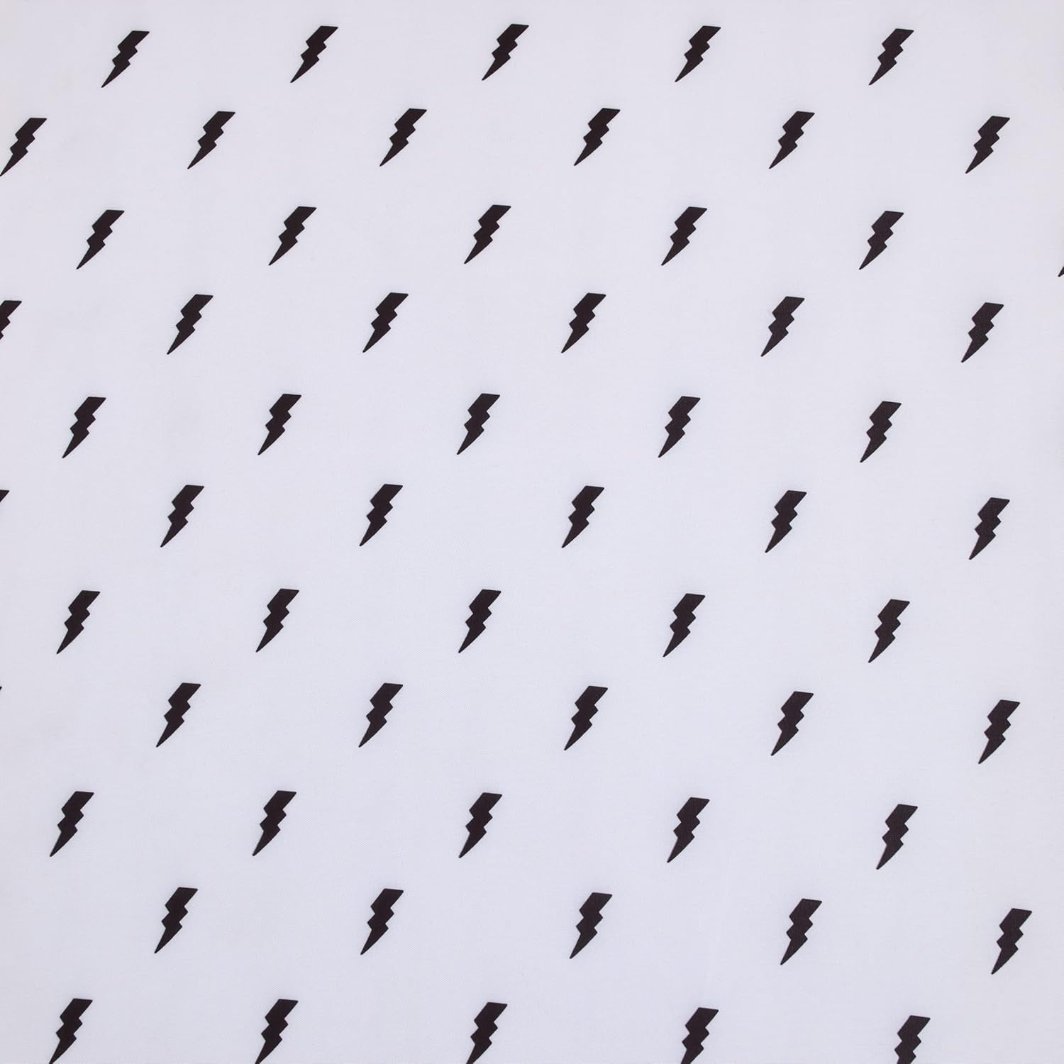 Nojo Lightning Bolt Black and White Nursery Fitted Crib Sheet image number 3