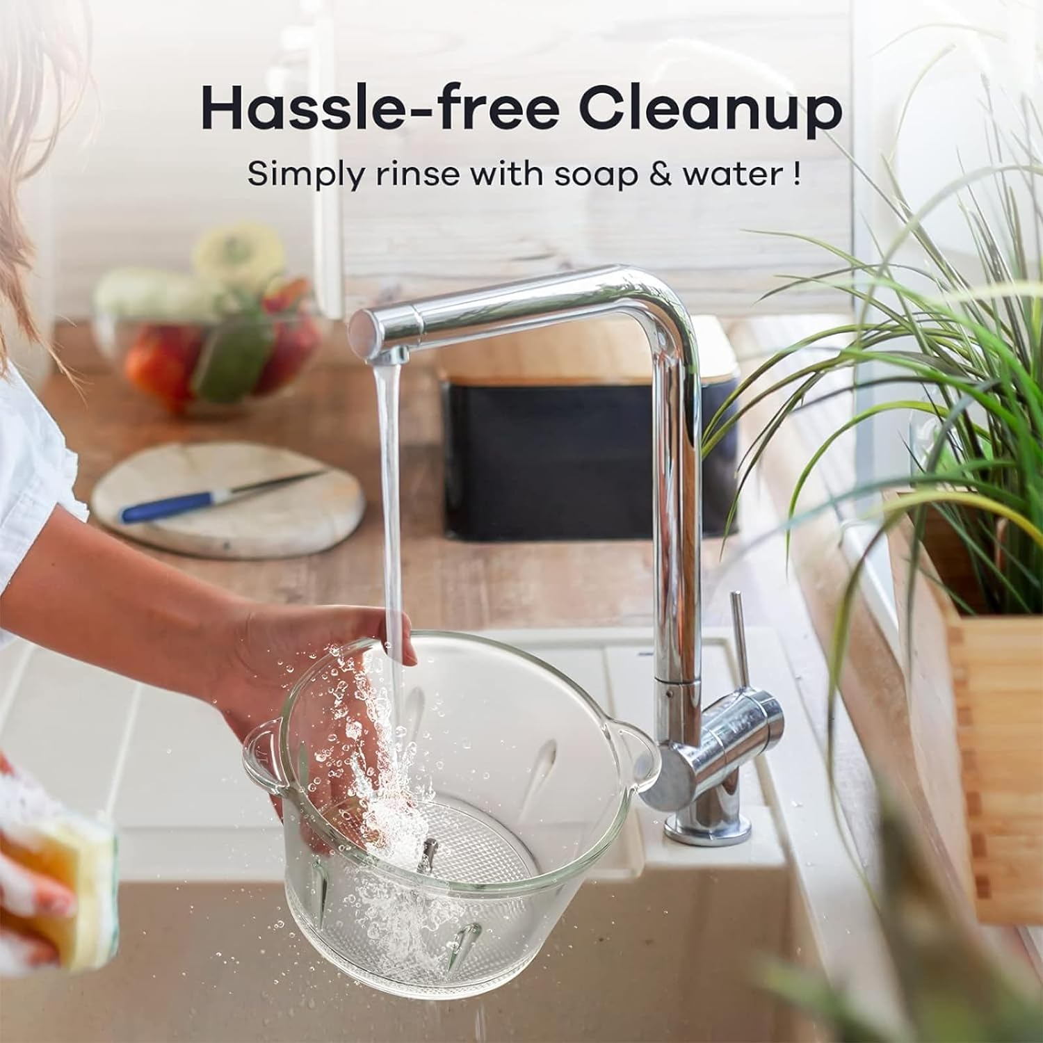 TECHBEAR Food Processor, 300W Electric Meat Grinder Food Chopper W/ 2L Dishwasher Safe Glass Bowl, 4-Leaf S-Blades, 2 Speeds Setting for Baby Food, Meats, Onion, Garlic Chopper, Vegetables(Au Adapter) image number 4