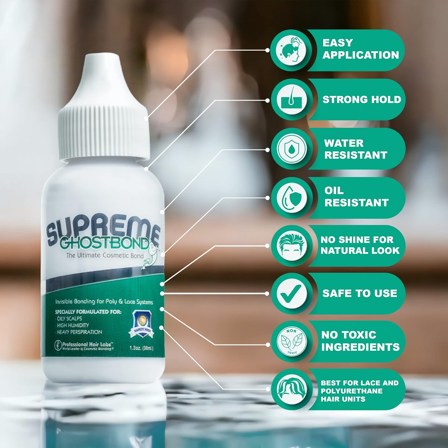 Professional Hair Labs Ghost Bond Supreme Poly and Lace Adhesive No Shine, 1.3 Oz image number 1