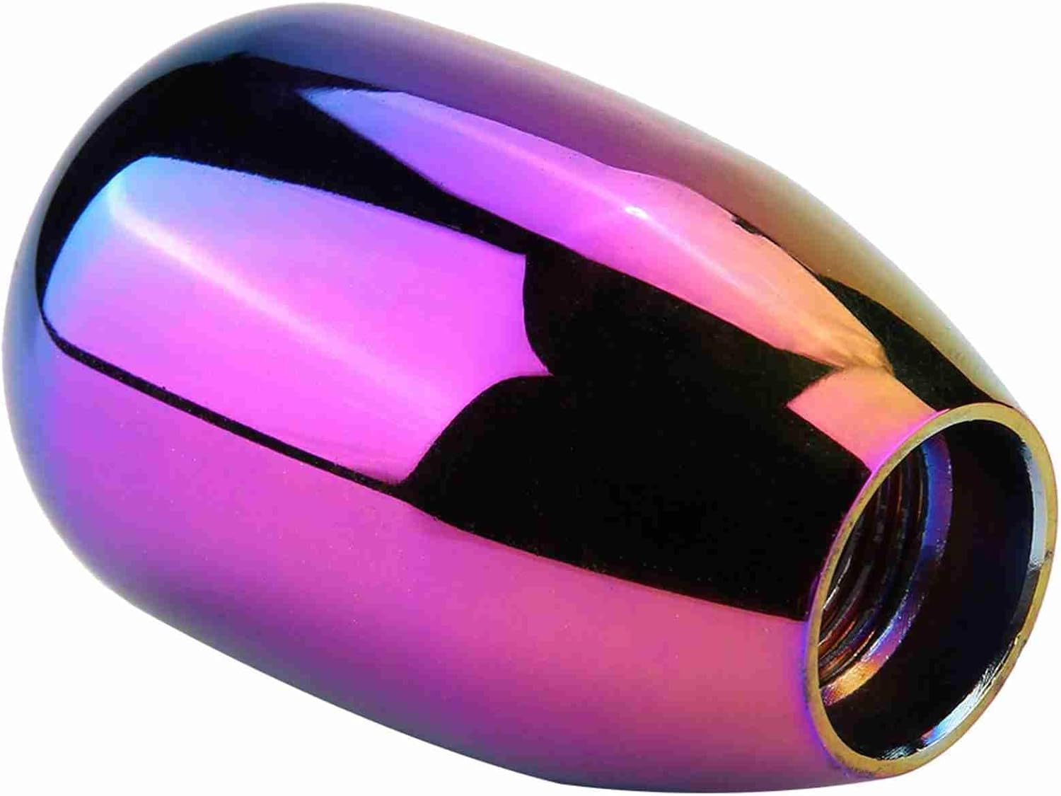 Car 5 Speed Manual Gear Shift Knob Shifter Lever Stick with 3 Adapters 8/10/12Mm Universal Metal Bright Color (Colorful)