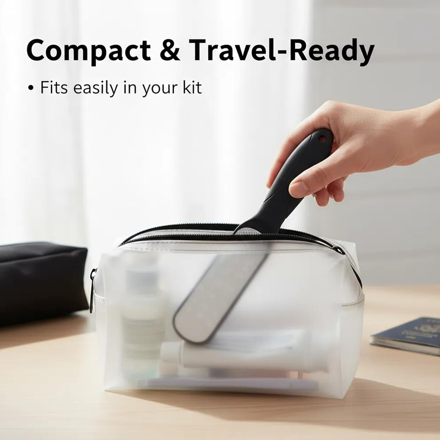 Tzylomirx Double-Sided Foot File Foot Scrubber, Smooth Feet Remover Tool for Callus, Dead Skin, Pedicure Tools for Feet, Heel Scraper for Cracked Heels, Professional Pedicure Kit for Home Use (Black) image number 2