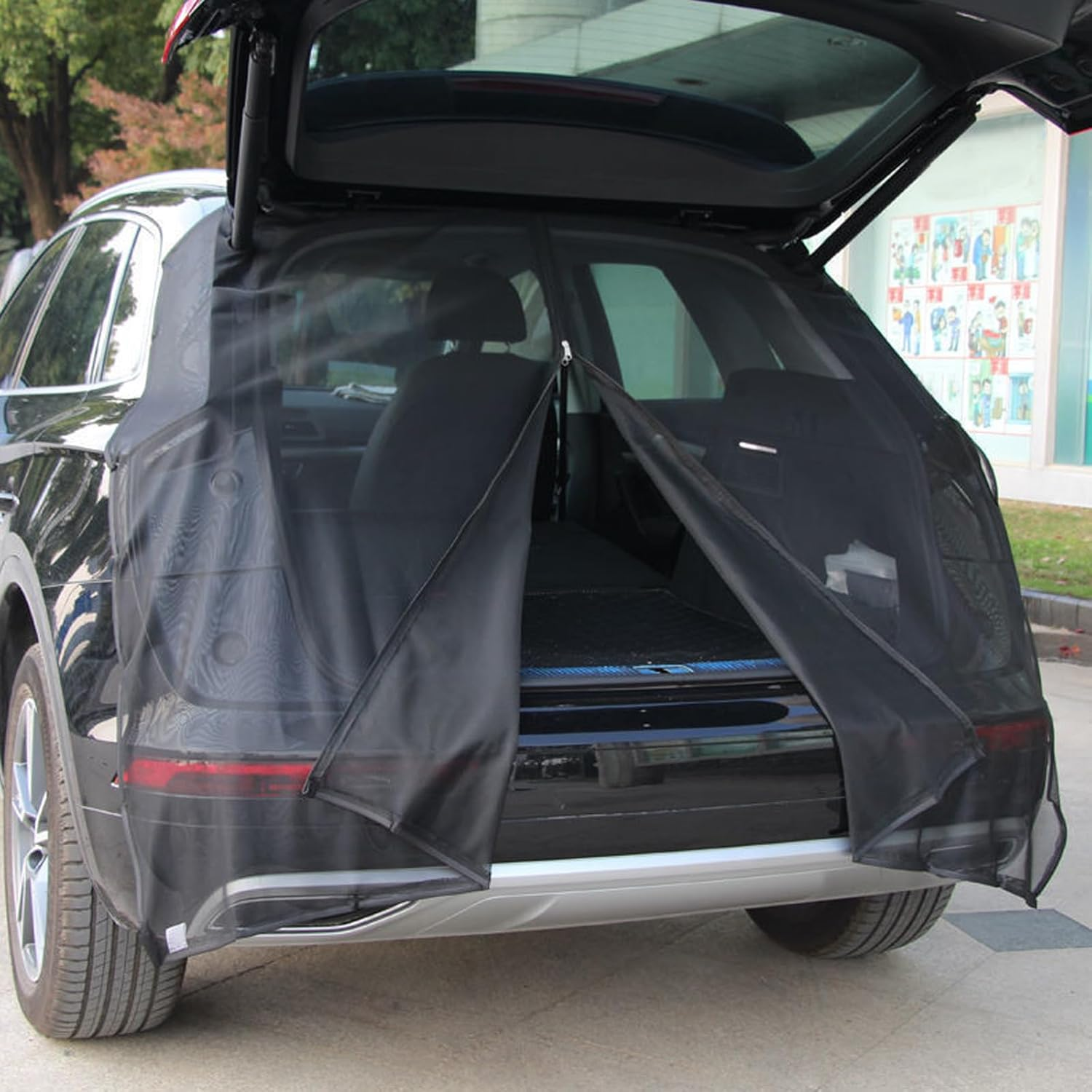 Car Camping Net Car Tailgate Mesh Screen for SUV Camping Magnetic Car Tent for Tailgate Car Camping Accessories image number 5