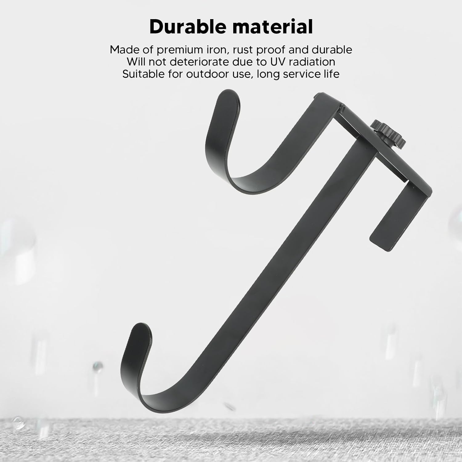 Pool Pole Hangers, Adjustable Iron Pool Fence Hooks, Double Pool Hooks Pool Accessories Hook Holders for Swimming Pool, Telescopic Poles, Skimmers image number 2