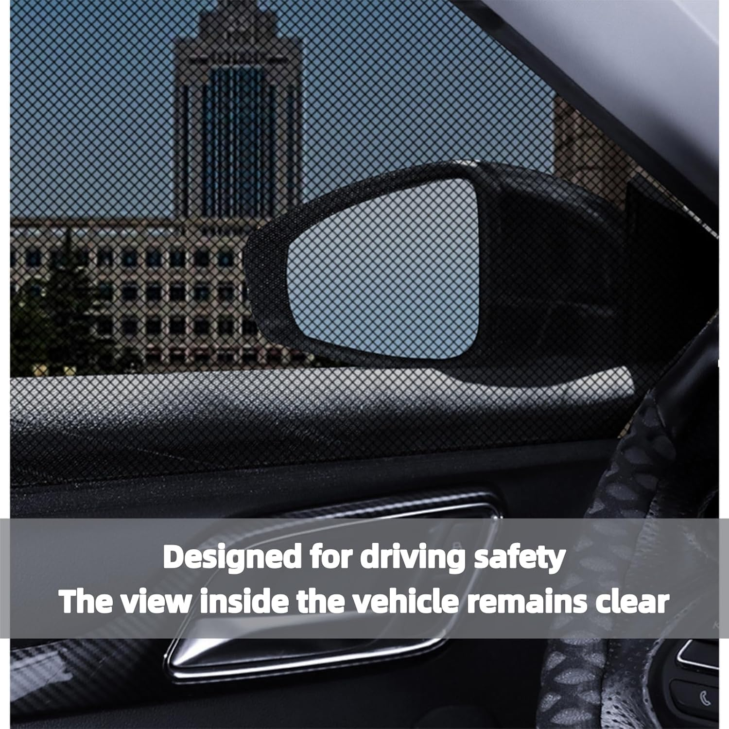 4Pcs Car Window Shade,Full Window Covers,Breathable Mesh Sunshades, General Motors Car Window Sunshades,Prevent Direct Sunlight.Fit Most Car Windows. image number 3