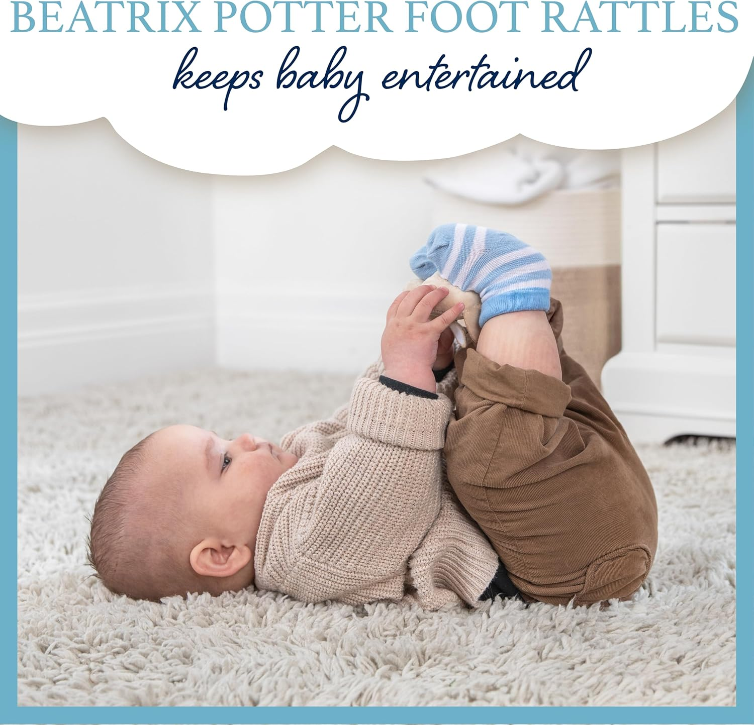Beatrix Potter - Peter Rabbit Foot Rattles, Booties, Birth+
