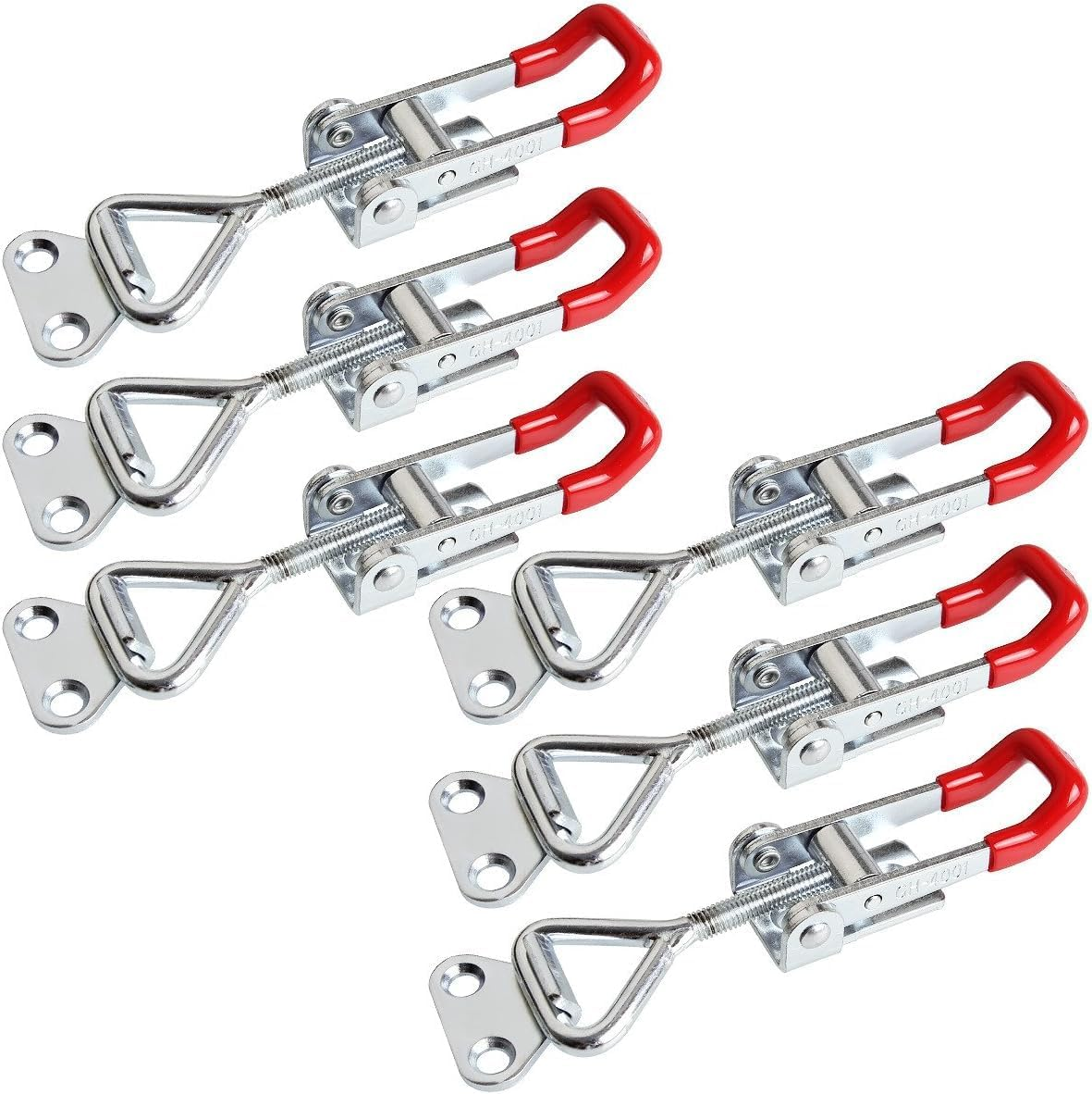 6 Pcs Toggle Latch 4001, Adjustable Heavy Duty Clamp, 150Kg 330Lbs Holding Capacity for Smoker Lid Jig, Tool Box Case, Door image number 6