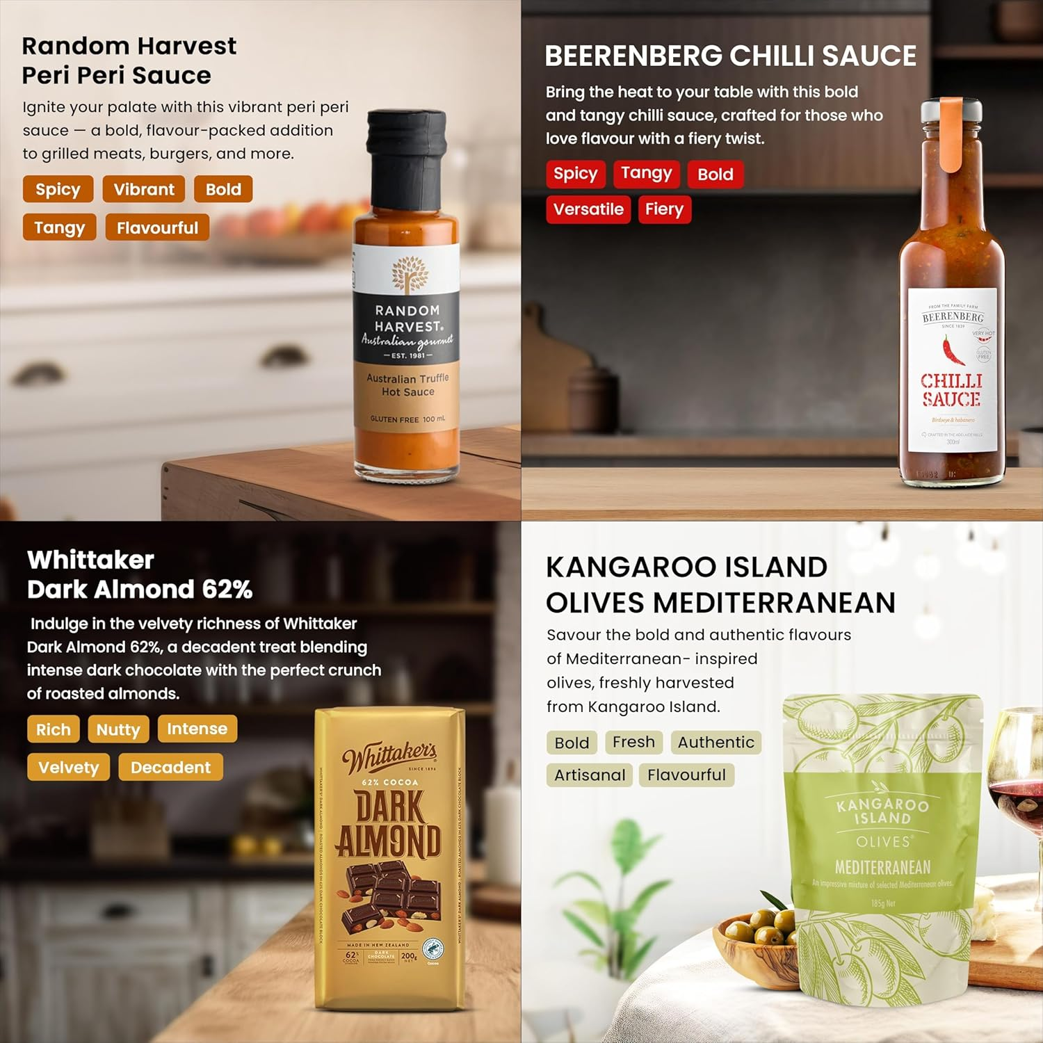 Luxury Gourmet Wine Hamper, Perfect Birthday or Thank You Gift, Quallity Selection with Shiraz, Chilli & Peri Peri Sauces, Cheese Nibbles, Dark Almond Treats image number 2