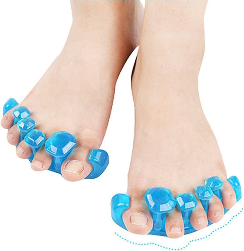 Gel Toe Separator Stretchers Relieve Pain Bunion Corrector Hammer Toes for Yoga and Sports Activities (Large) image number 1