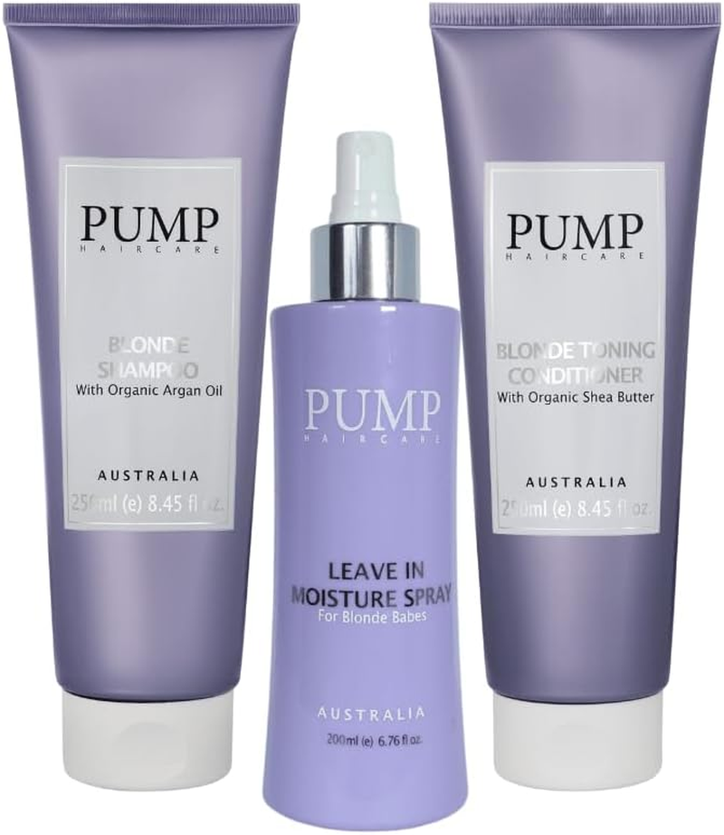 Blonde Hair Trio Value Pack for Perfectly Toned Hair - Pump Haircare