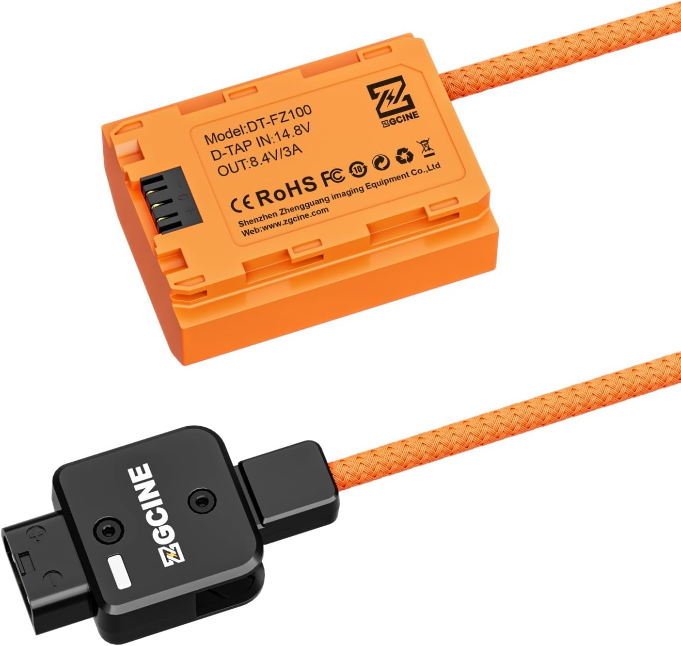 ZGCINE DT-FZ100 D-Tap to NP-FZ100 Dummy with Braided Wire P8B4 image number 4