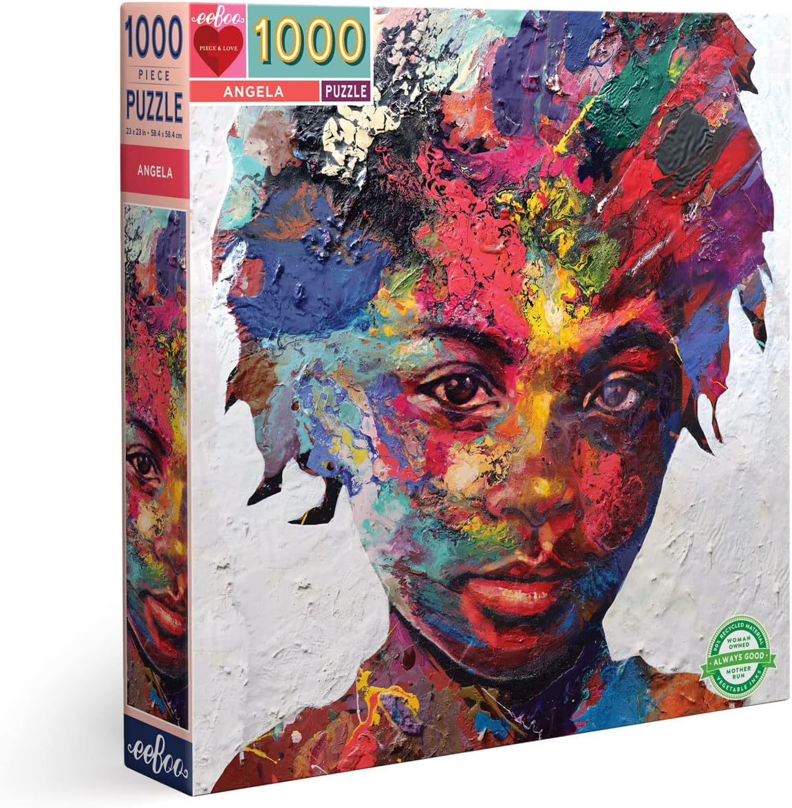 Eeboo'S Piece and Love Angela 1000 Piece Square Adult Jigsaw Puzzle