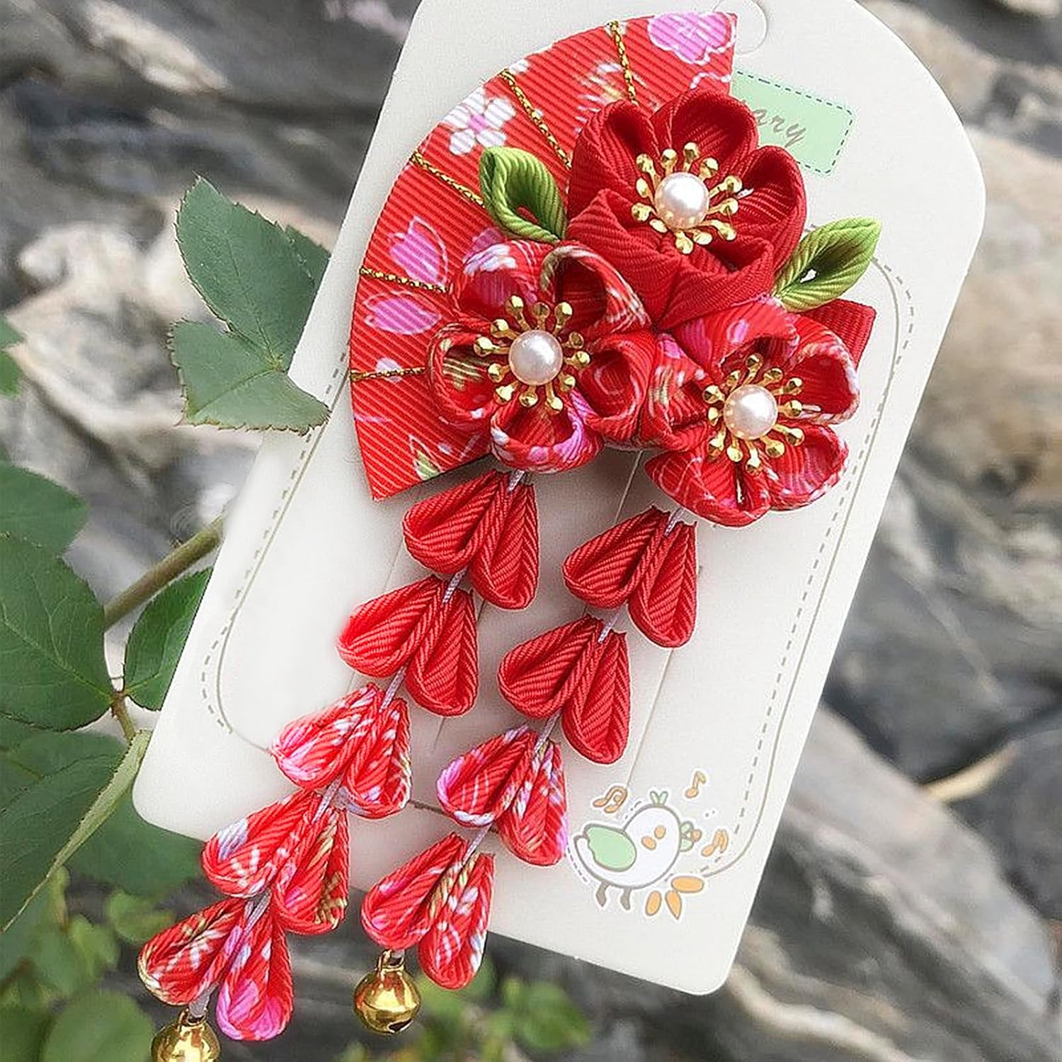 Women'S Japanese Hair Clips Girls Pretty Kimono Hair Clips Japanese Fringe Hair Accessories Kimono Geisha Hair Scrunchie Flower Hair Clip Exquisite Bridal Hair Accessories image number 2