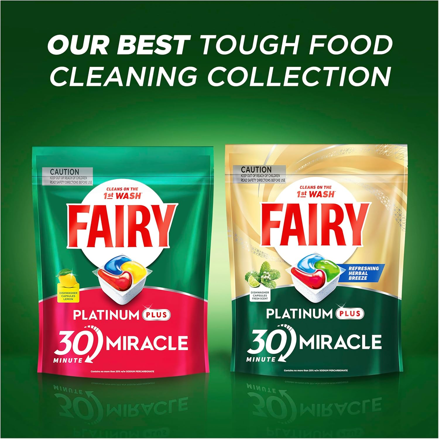 Fairy Platinum plus 30 Minute Miracle Fresh Scent 56 Pack image number 4