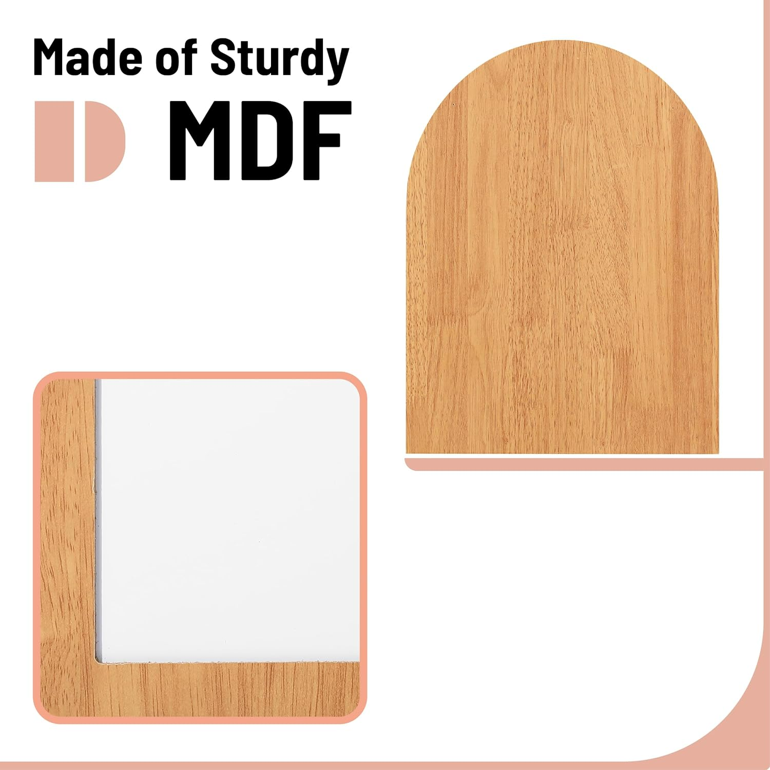 Mr. Pen- Dry Erase Board, 16" X 12", Wooden Frame, Boho Design, Small White Board, White Board for Kids, White Board for Students, Small Dry Erase Board, Mini White Board image number 3