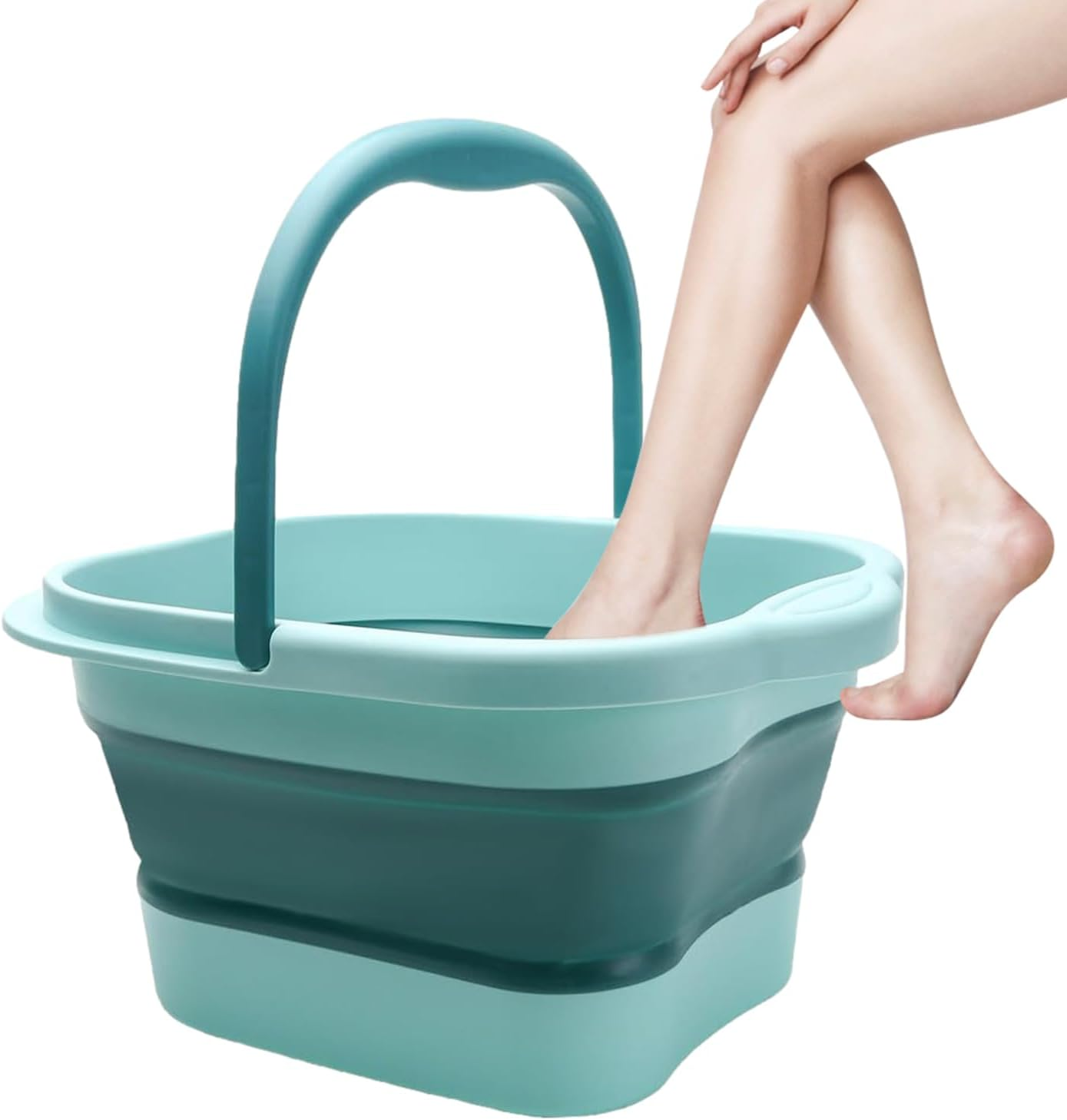 Foot Soaking Bucket, 15L Foot Wash Basin Feet Soaking Tub, Foldable Foot Spa Bucket Portable Large Space Foot Soak with Handle, Foot Tub for Outdoor Laundry Travel Hoffti image number 6