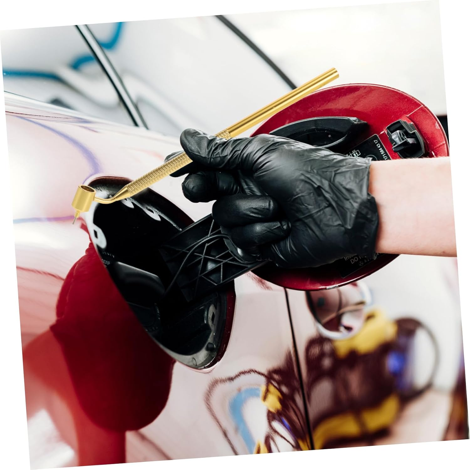 OSALADI 2Pcs Car Paint Touchups Pen Precision Detailing Fine Tip Paint Brush Refillable Touchups Applicator Auto Repair image number 4