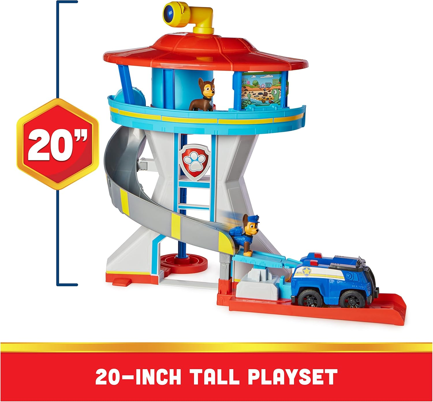 PAW PATROL PAW Patrol Lookout Tower Playset with Toy Car Launcher, 2 Chase Action Figures, Chase&rsquo;S Police Cruiser and Accessories, Kids Toys for Ages 3 and up 6065500 image number 2