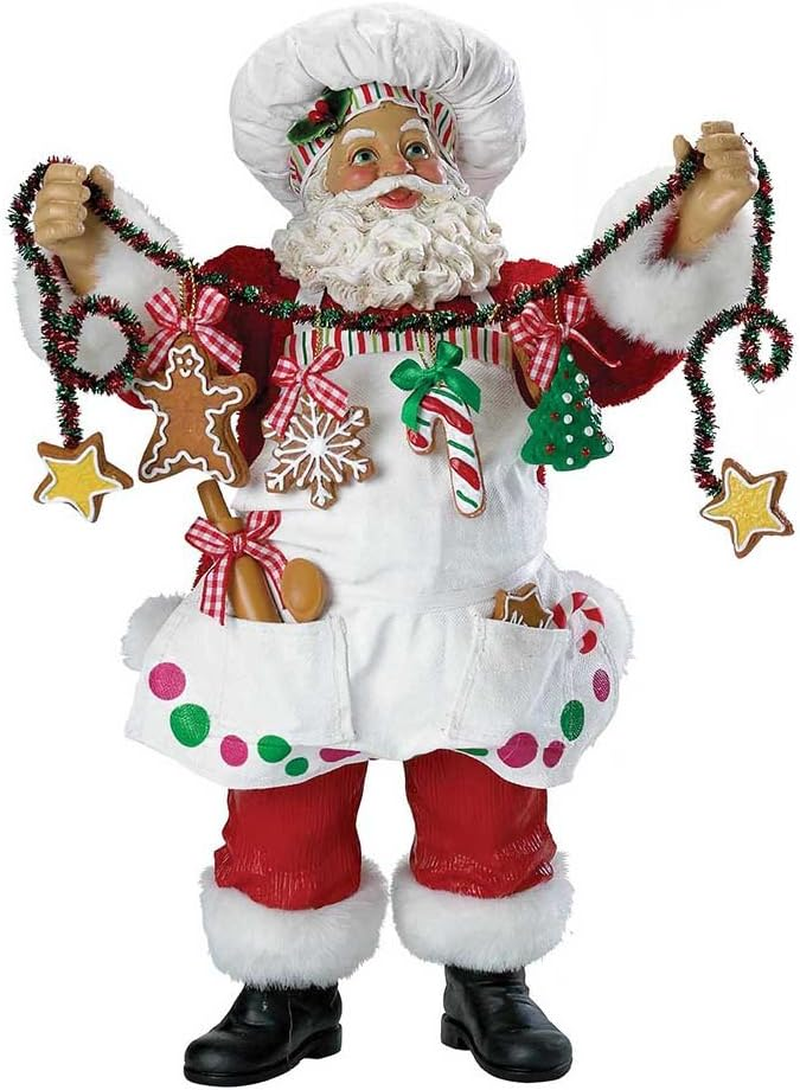 Kurt Adler Fabriche Christmas Chef Santa Figurine, 12-Inch image number 6
