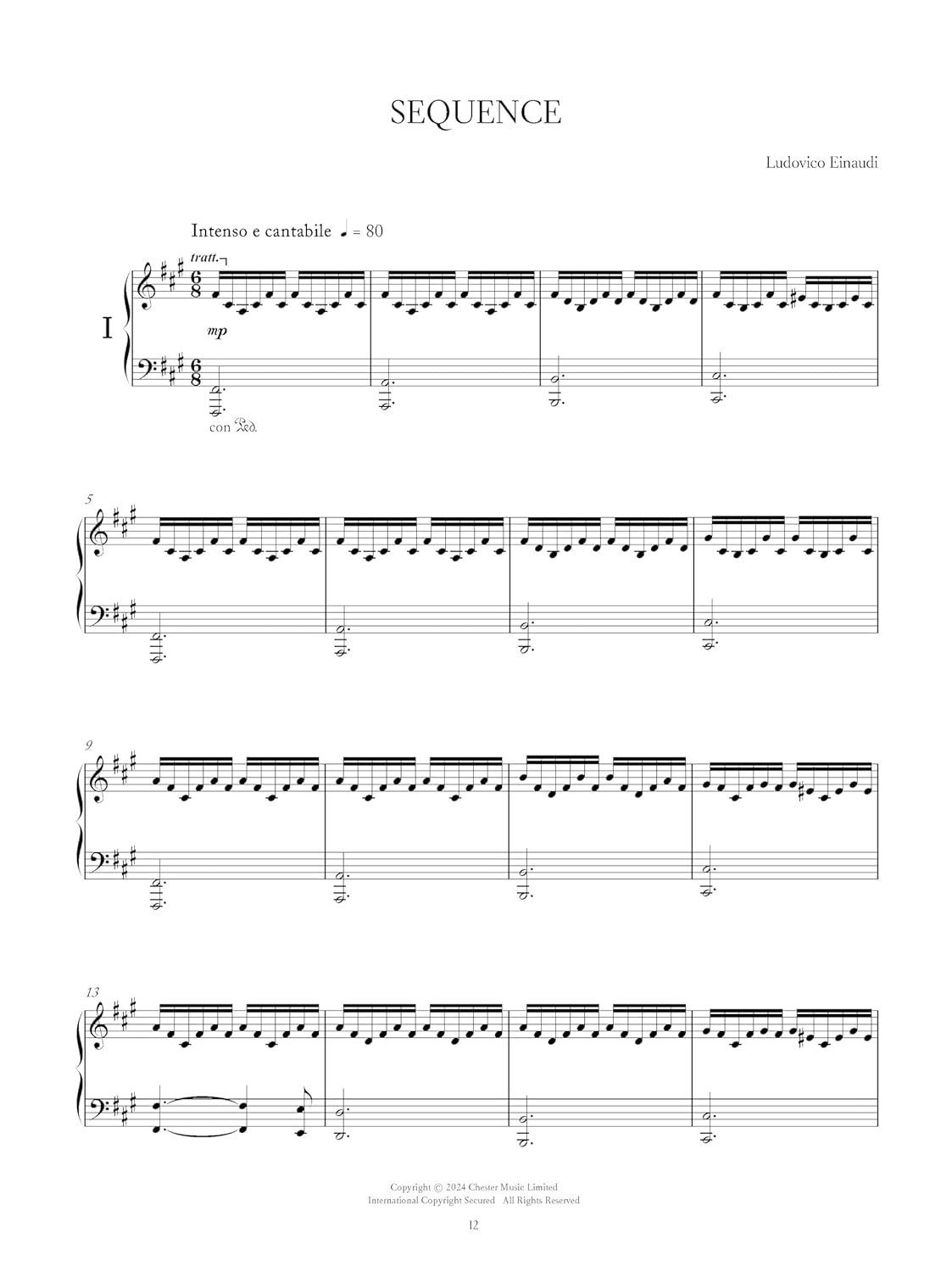 Ludovico Einaudi: the Summer Portraits - Piano Solo Folio: for Piano