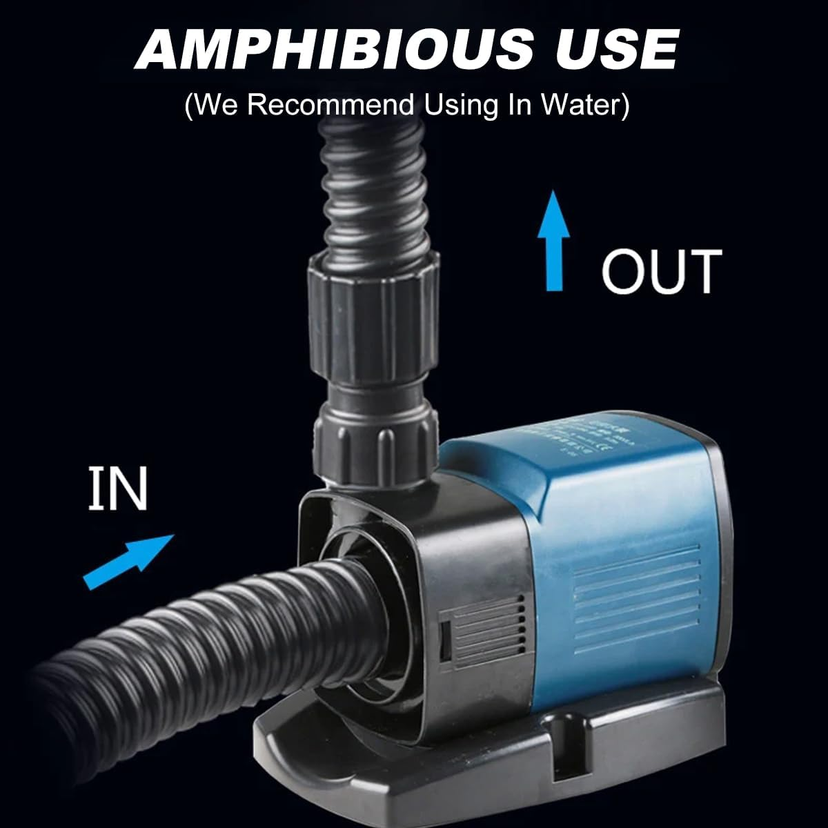 AIMALL Sensen JTP1800 Water Pump, Submersible Aquarium Pump, Variable Frequency, Fish Tank, Fish Culture image number 1