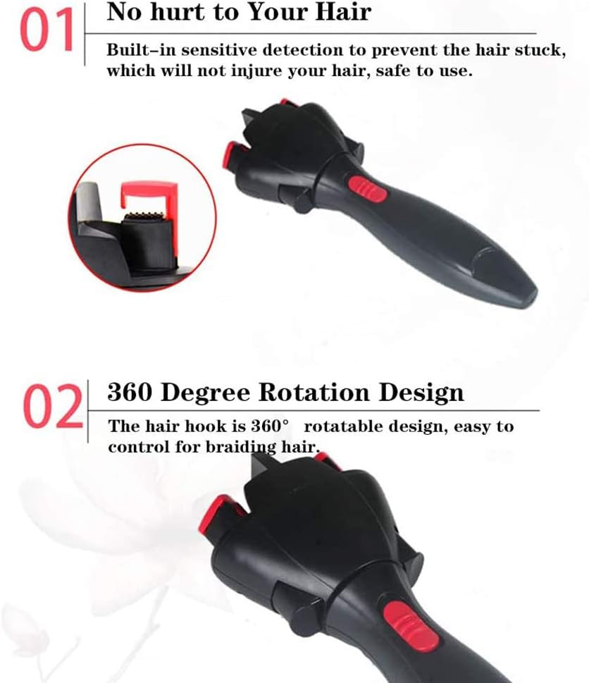 Electric Hair Braider Automatic Quick Twist Twister Hair Braiding Tool Smart DIY Hair Tools Hair Braider Machine Braid Maker for Hair Styling QIUNI image number 2