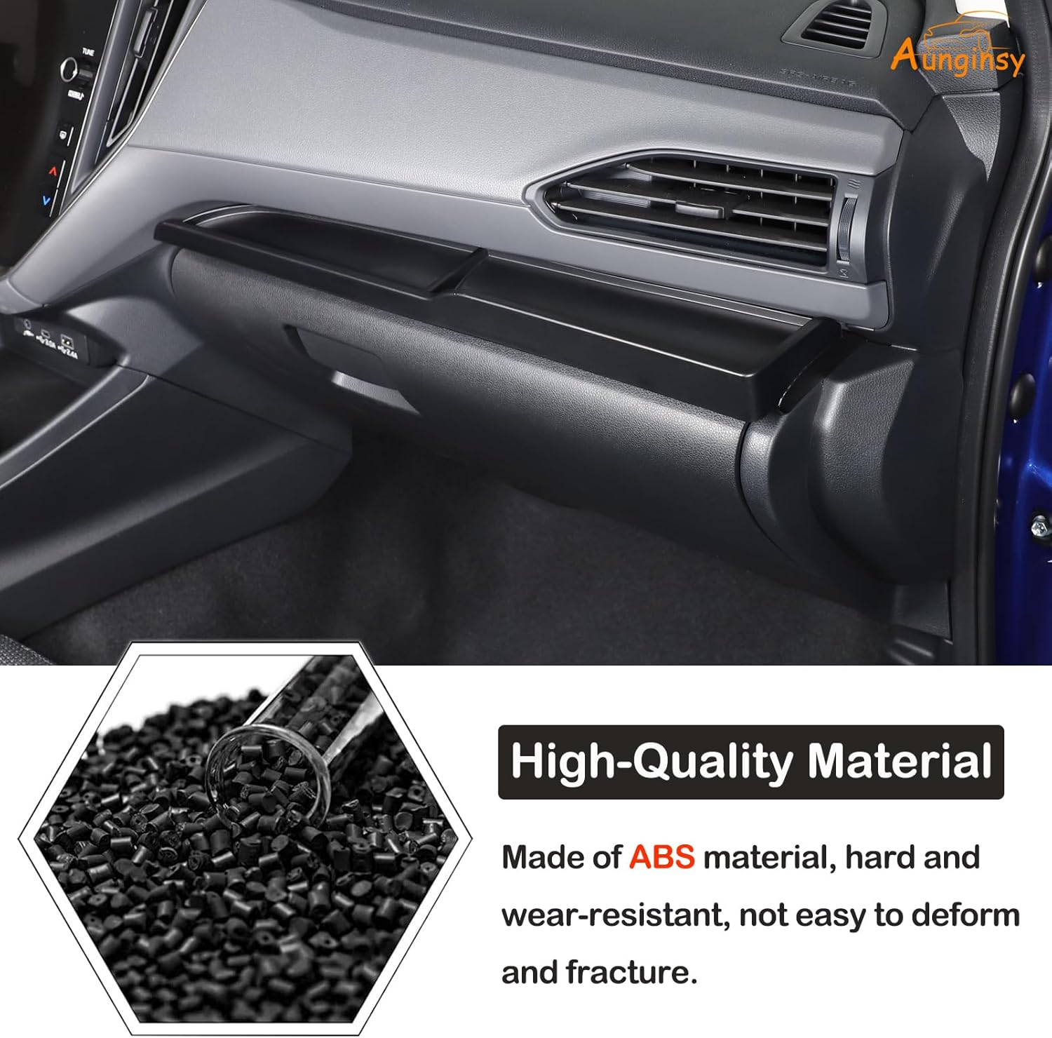 Aunginsy Passenger Dashboard Organizer Tray Compatible with Subaru Crosstrek 2024 2025 & WRX 2022-2024 Center Console Dashboard Table Tray Passenger Co-Pilot Side Storage Box Tray ABS Accessories image number 1