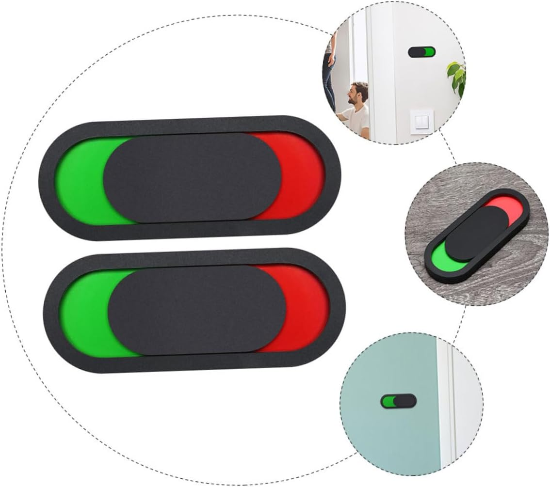 2Pcs Toilet Signboard Vacant Occupied Door Indicator for Bathroom Office Simple Installation for Hotels Public Restrooms Smooth Surface Design