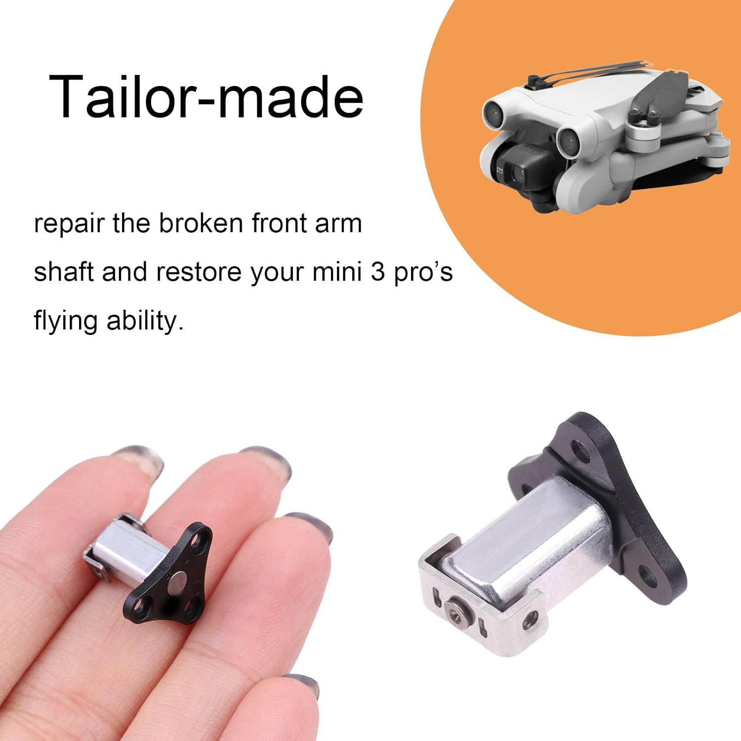 ZWLLKJGS Mini 3 Pro Front Arm Shaft Replacement Parts Arm Hinge Screws Accessories for Mini 3 Pro Front Arm Joint Drone Repair Parts(With 7Pcs Arm Shaft Screws) image number 3