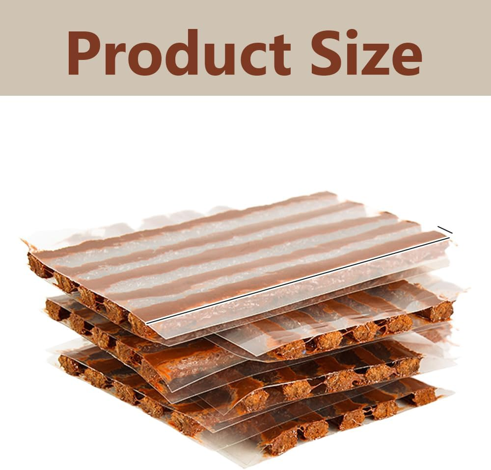 100PCS Tire Repair Strips, Vulcanized Rubber Tire Plugs, Instant Flat Fetus Fix Strips, High-Adhesion Vulcanized Rubber for All Vehicles image number 3