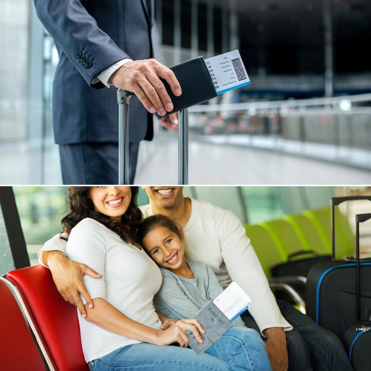 RFID Blocking Passport Cover Wallet Case with Slots for Travel Must Haves Accessories,Cozy Core Travelling Passport Holder for ID, Credit, Business Cards, and Boarding Passes - Camel image number 5