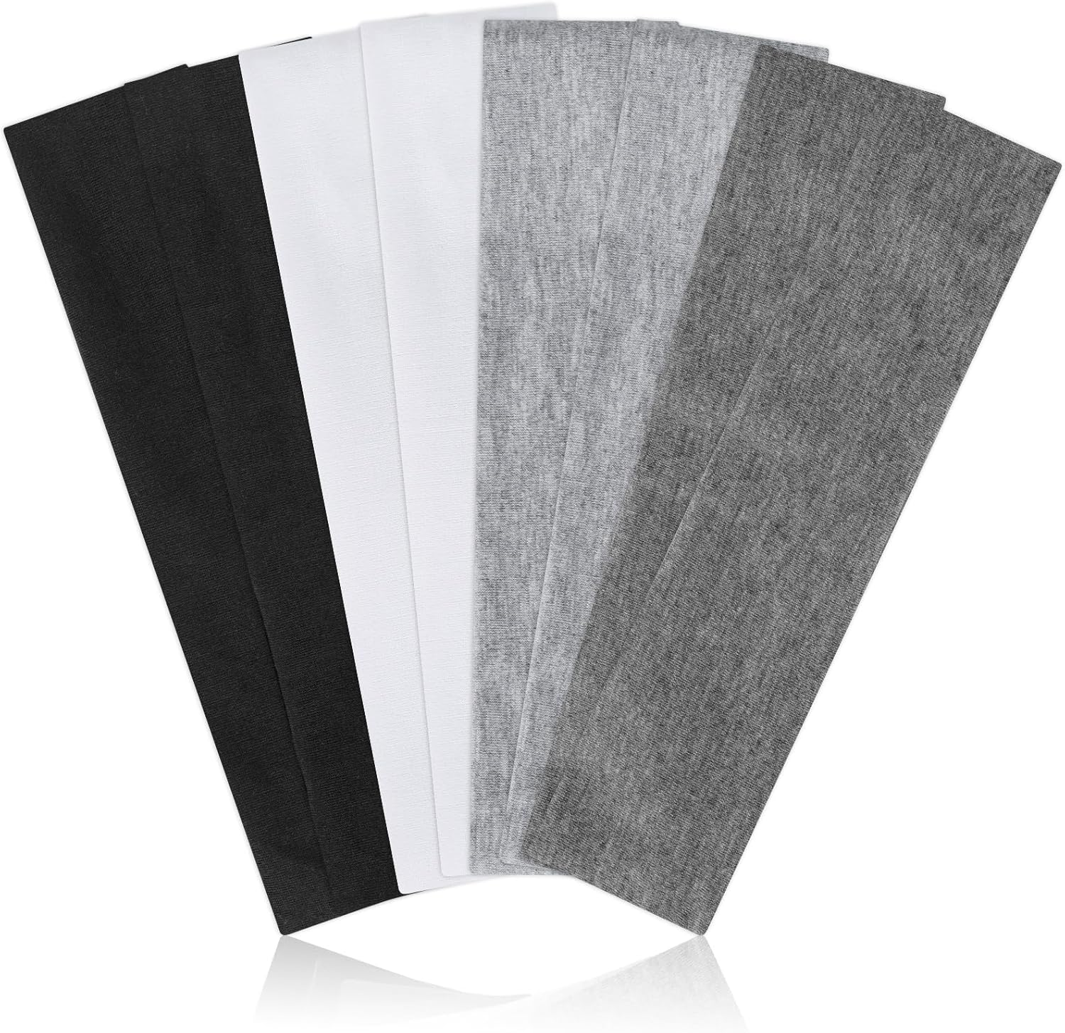 Hishexin Headbands for Women Non Slip, Stretchy Sweat Headband for Workout Yoga Running, Head Bands for Women'S Hair - 8 Pack