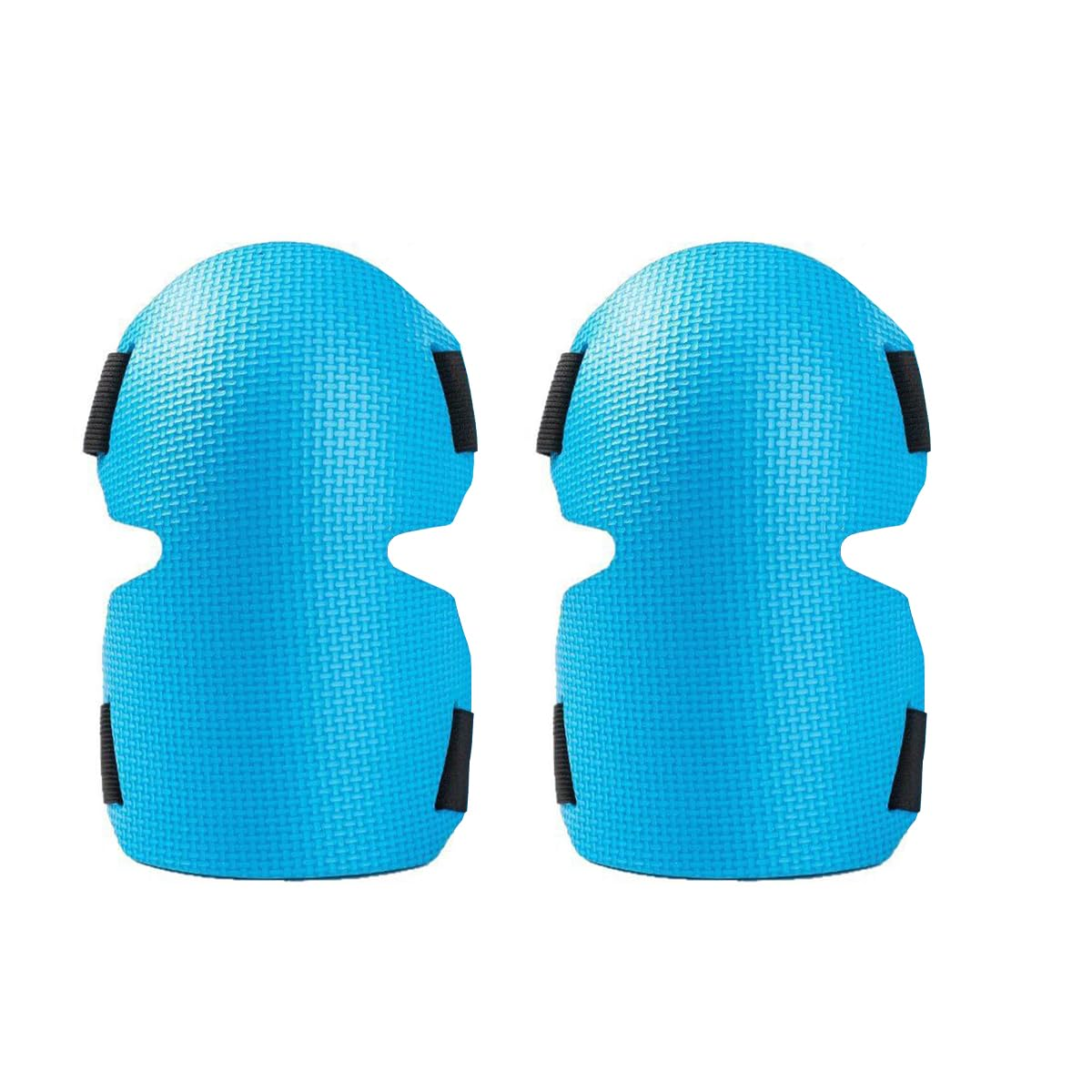 Heavy-Duty Knee Pads for Gardening, Construction, Flooring Work with Adjustable Straps and Soft Foam Cushion, 2 Pack - SZTTY (Blue)