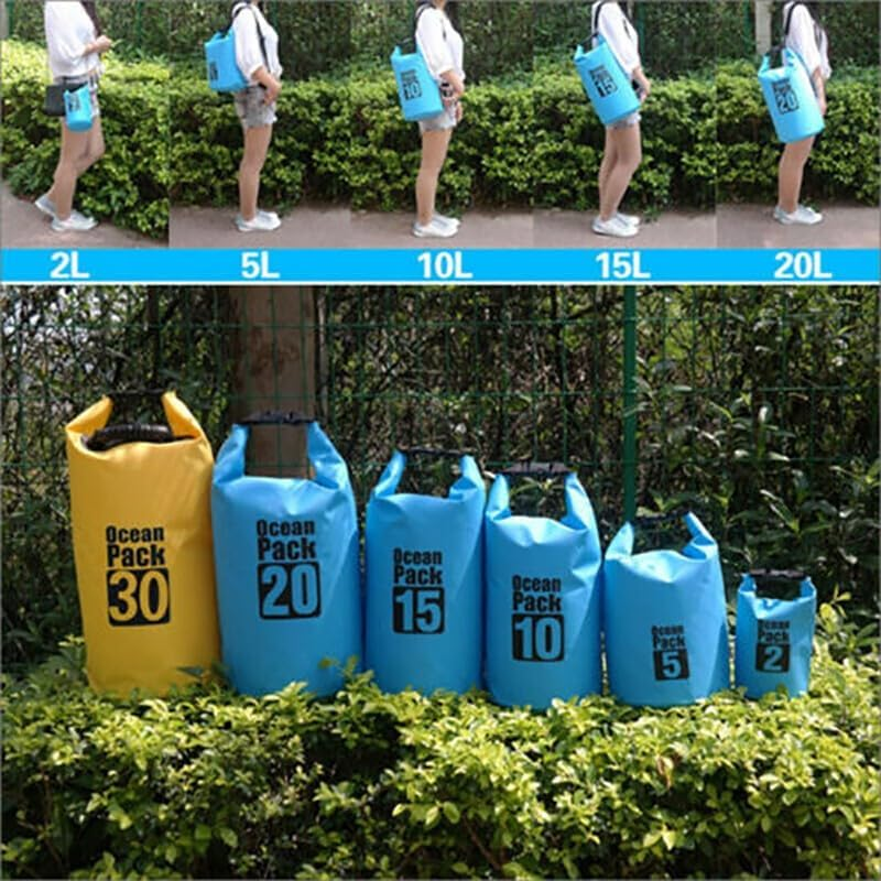 AIMALL Dry Bag 2/5/10/15/20/30 L, Waterproof PVC, Versatile for Fishing, Camping, Canoeing & Outdoor Sports image number 7