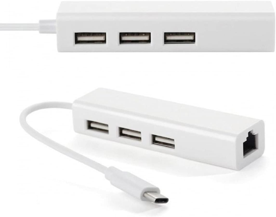 CY USB 3.1 Type C USB-C Multiple 3 Ports Hub with Ethernet Network LAN Adapter for Macbook & Chromebook image number 2