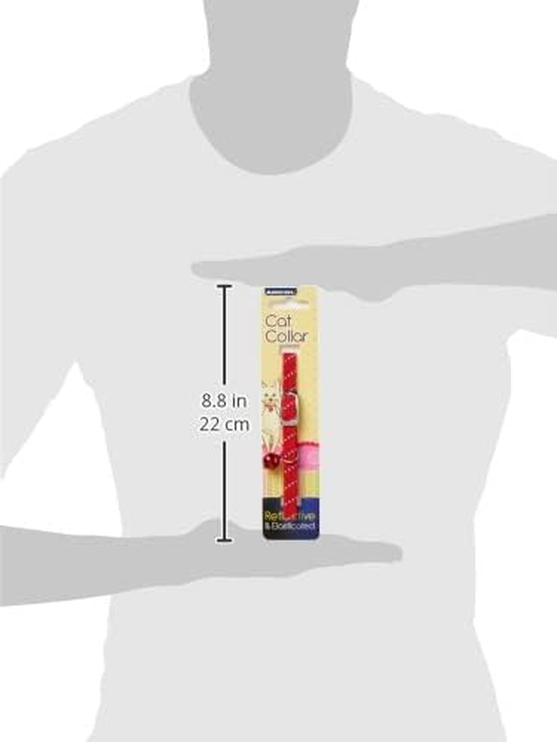 Reflective All-Elastic Cat Collar Red - Blue image number 4