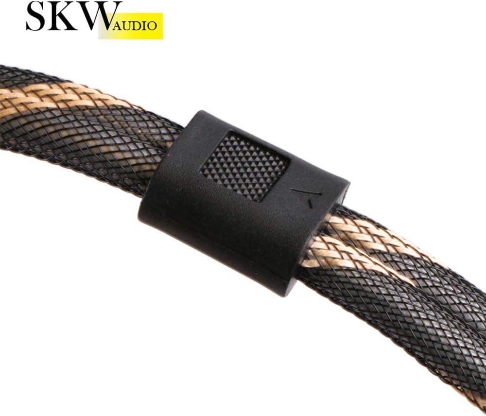 SKW Audiophiles Digital Stereo Audio Cable Coaxial Cable 2RCA Male to 2RCA Male Stereo Audio Y Cable Hifi System Subwoofer Converter Adapter DJ Equipment TV Amplifier Speaker Home Theater - 1.6Ft image number 1