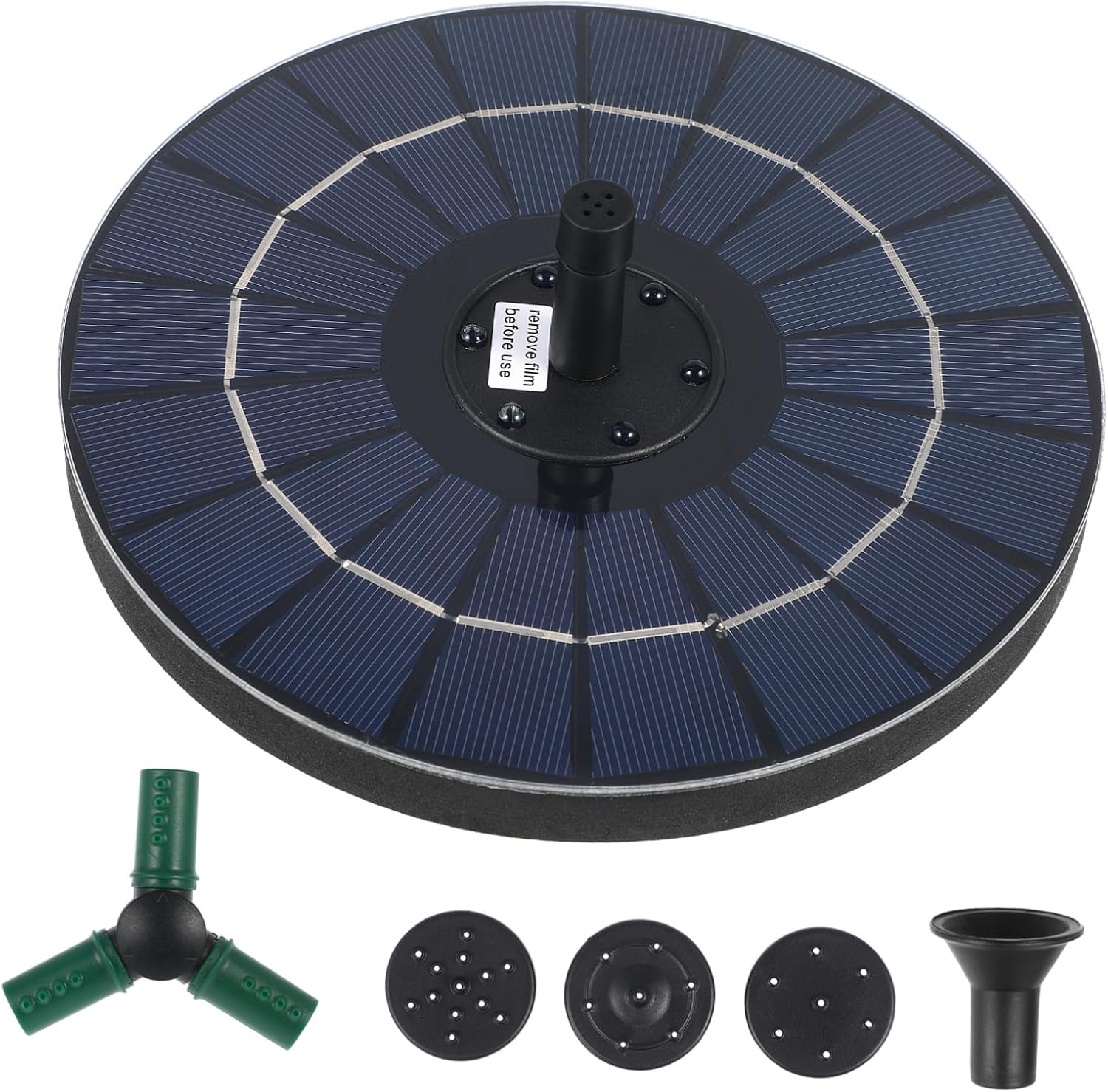 Solar Powered Fountain Pump with RGB Color Lights Multi-Nozzle Outdoor Garden and Bird Bath Fountain Water Shortage Protection Solar Panel for Patio Pool Landscape image number 5